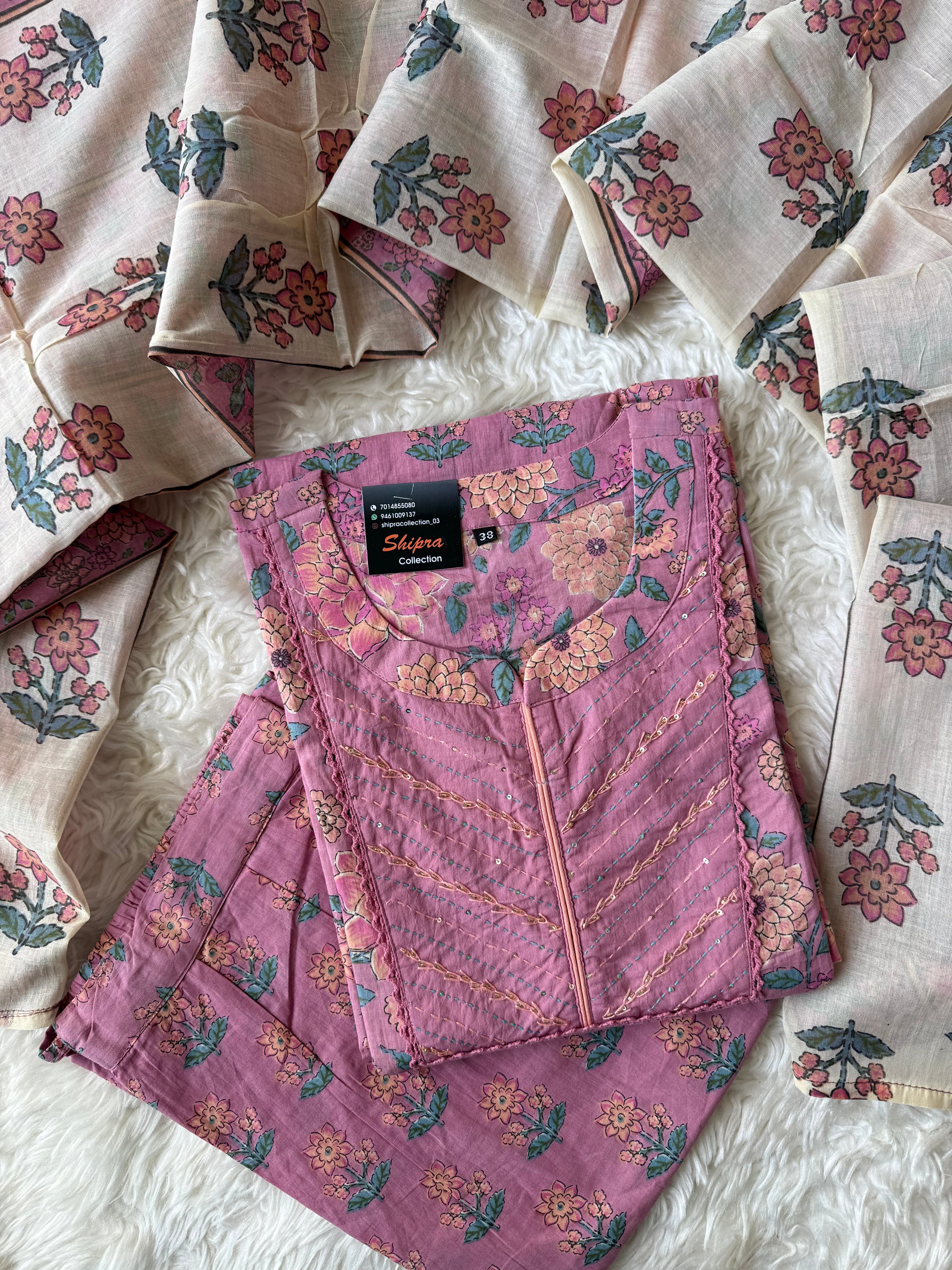 Premium Cotton Kurti Plazo Pant Set