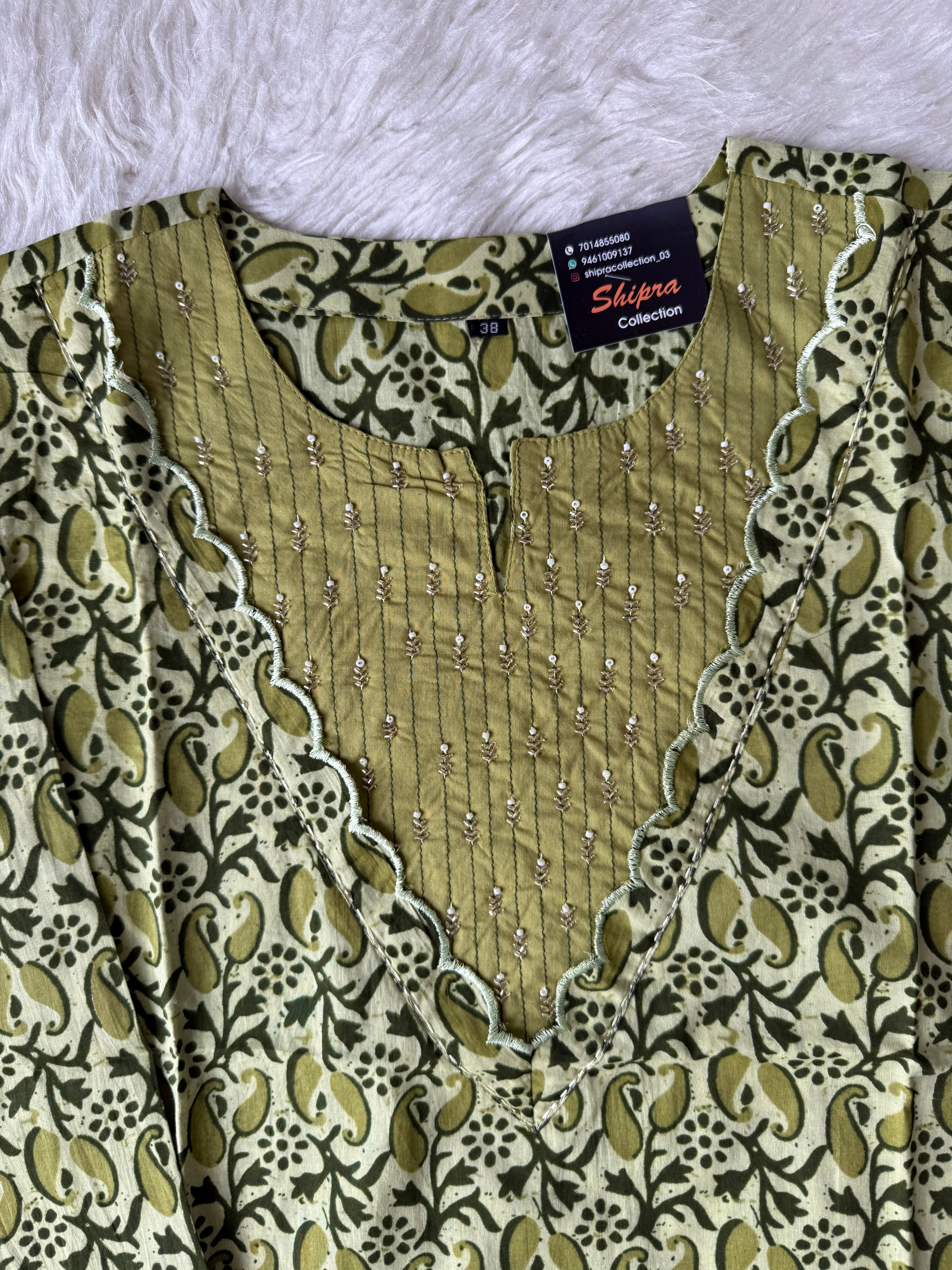 Premium Cotton Kurti Pant Dupatta Set