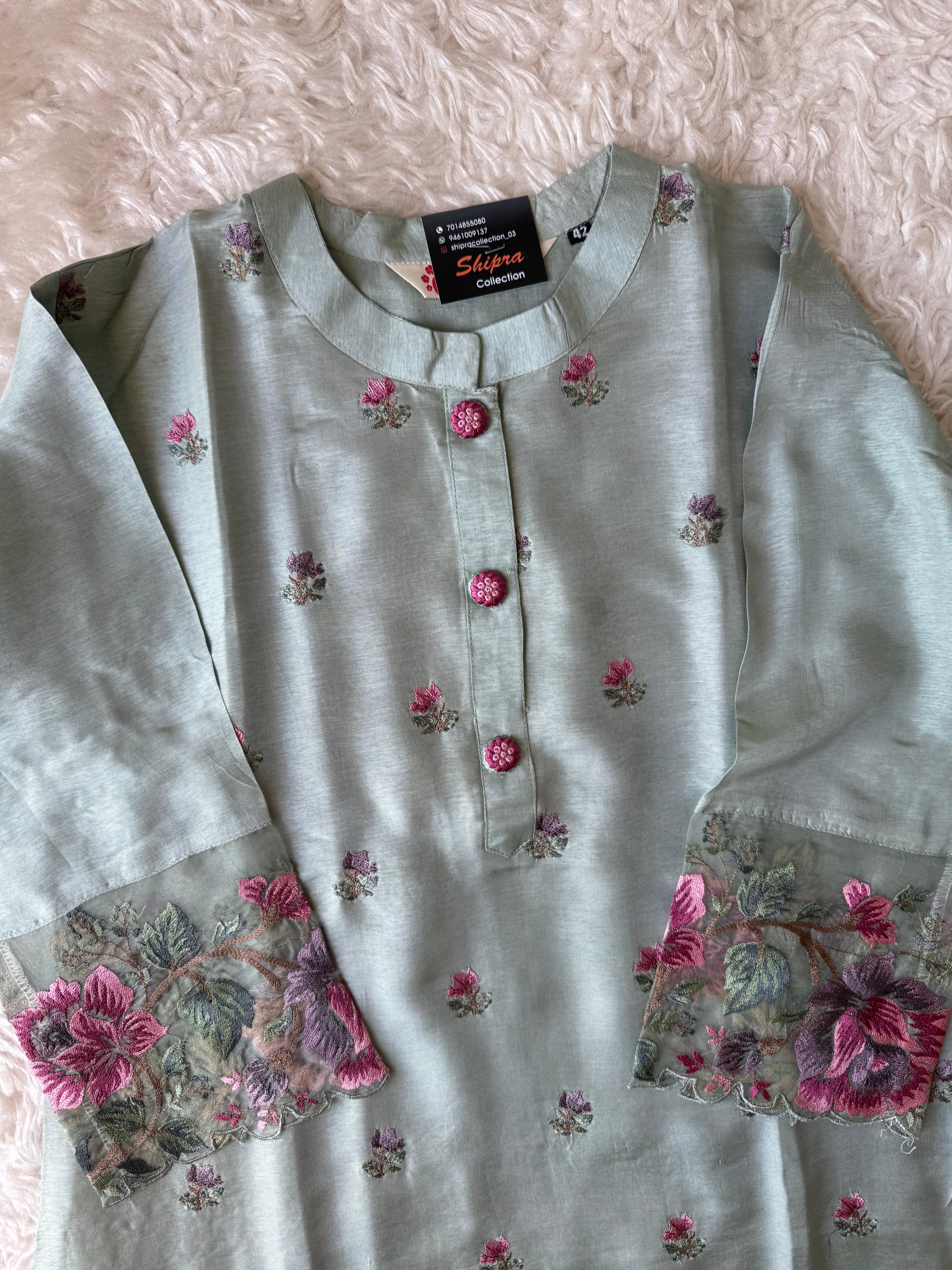 Dola Silk Kurti Pant Dupatta Set