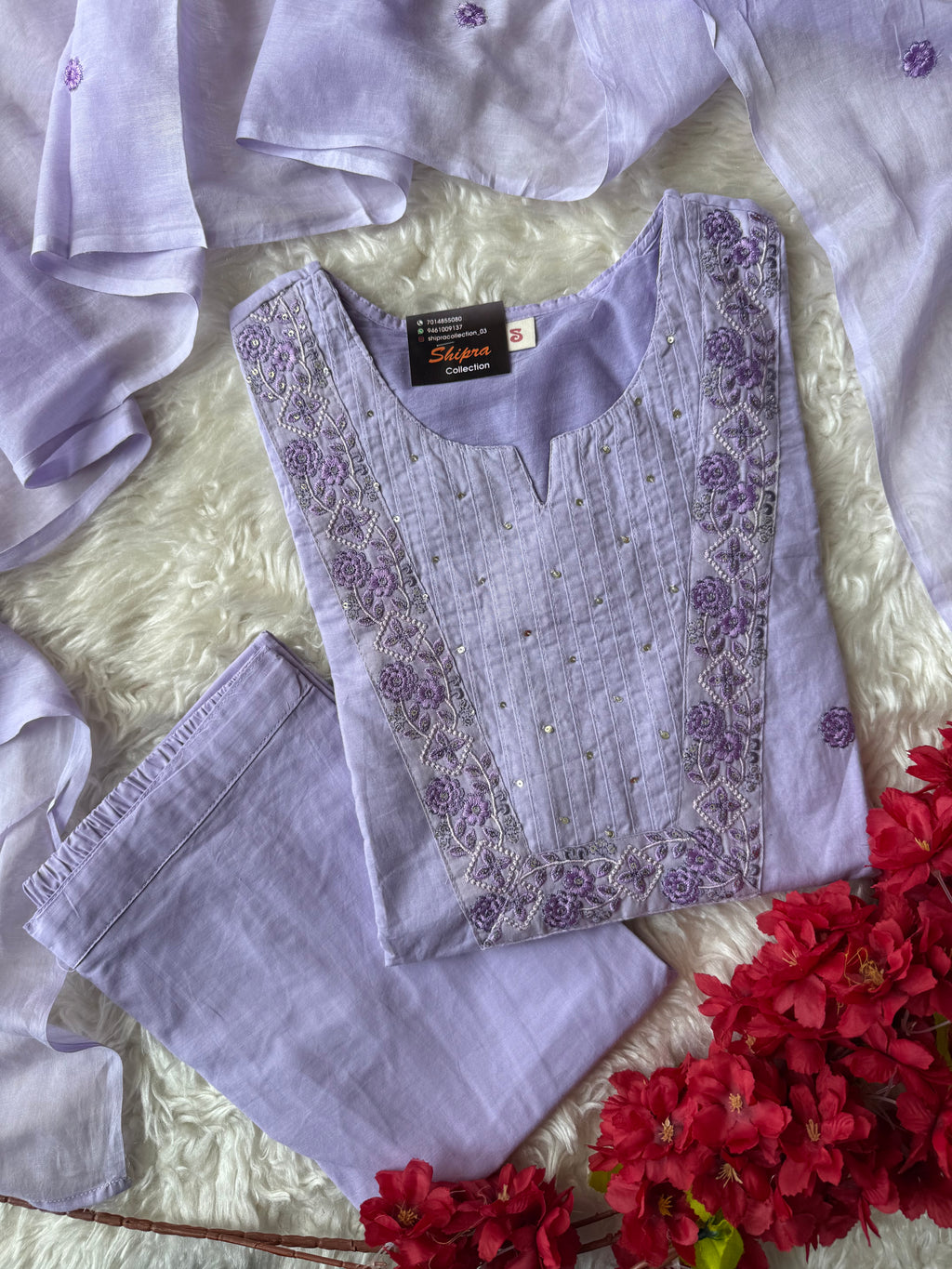 Premium Cotton Kurti Pant Dupatta Set