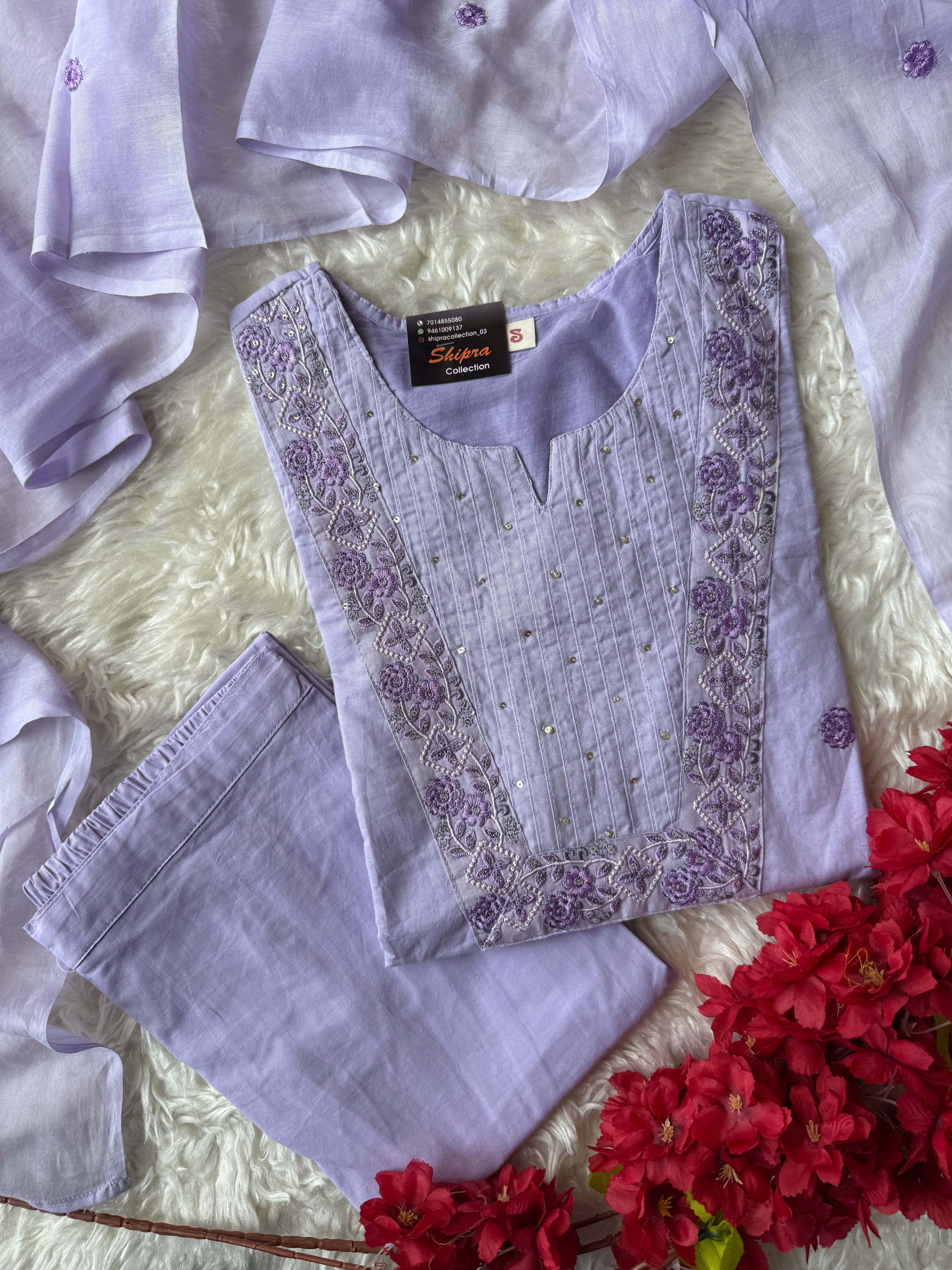 Premium Cotton Kurti Pant Dupatta Set