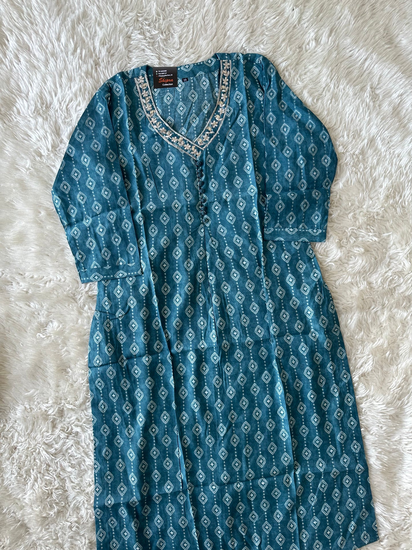 Pure Muslin Silk kurti