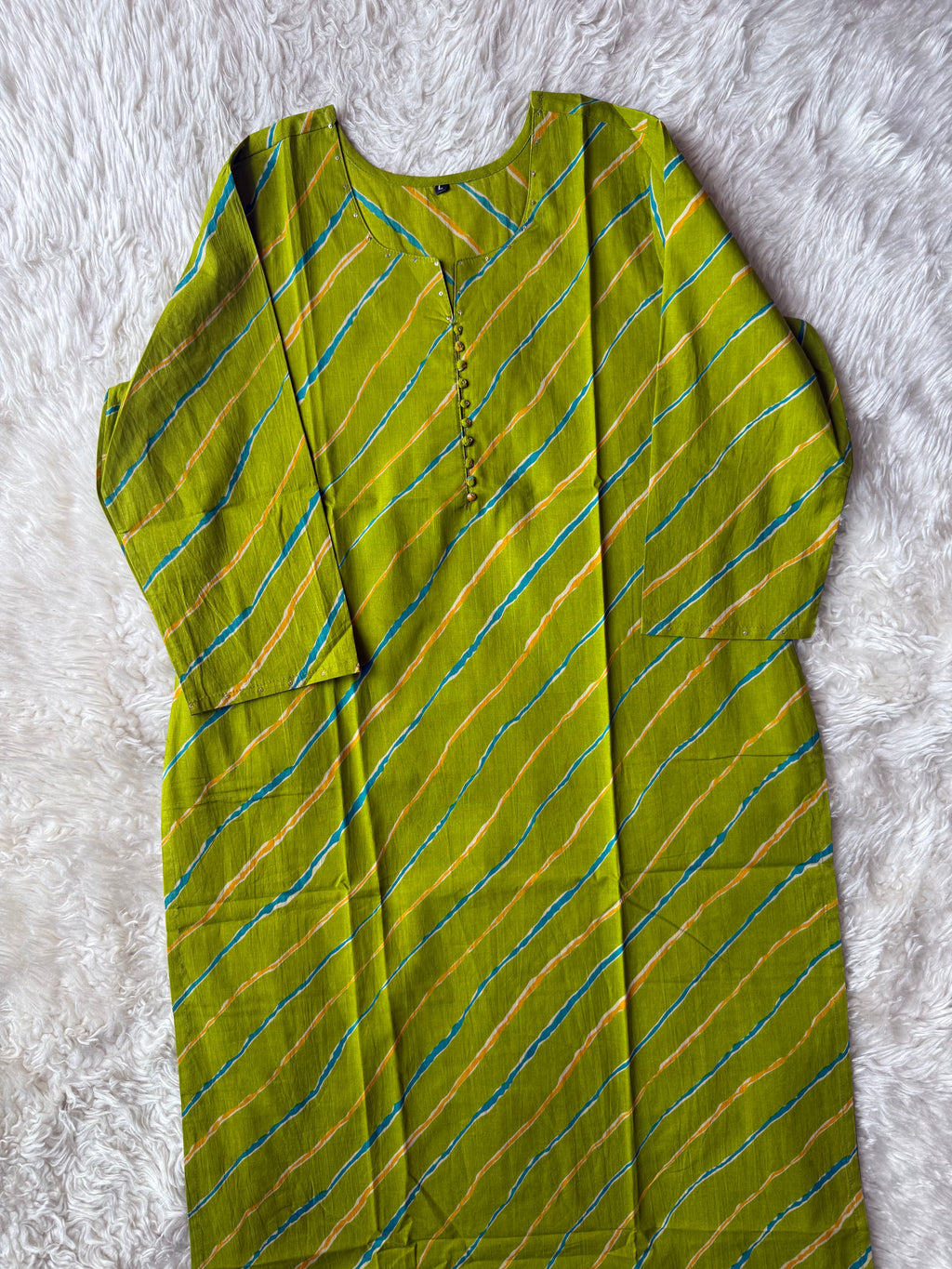 Premium Cotton Lehariya Kurti
