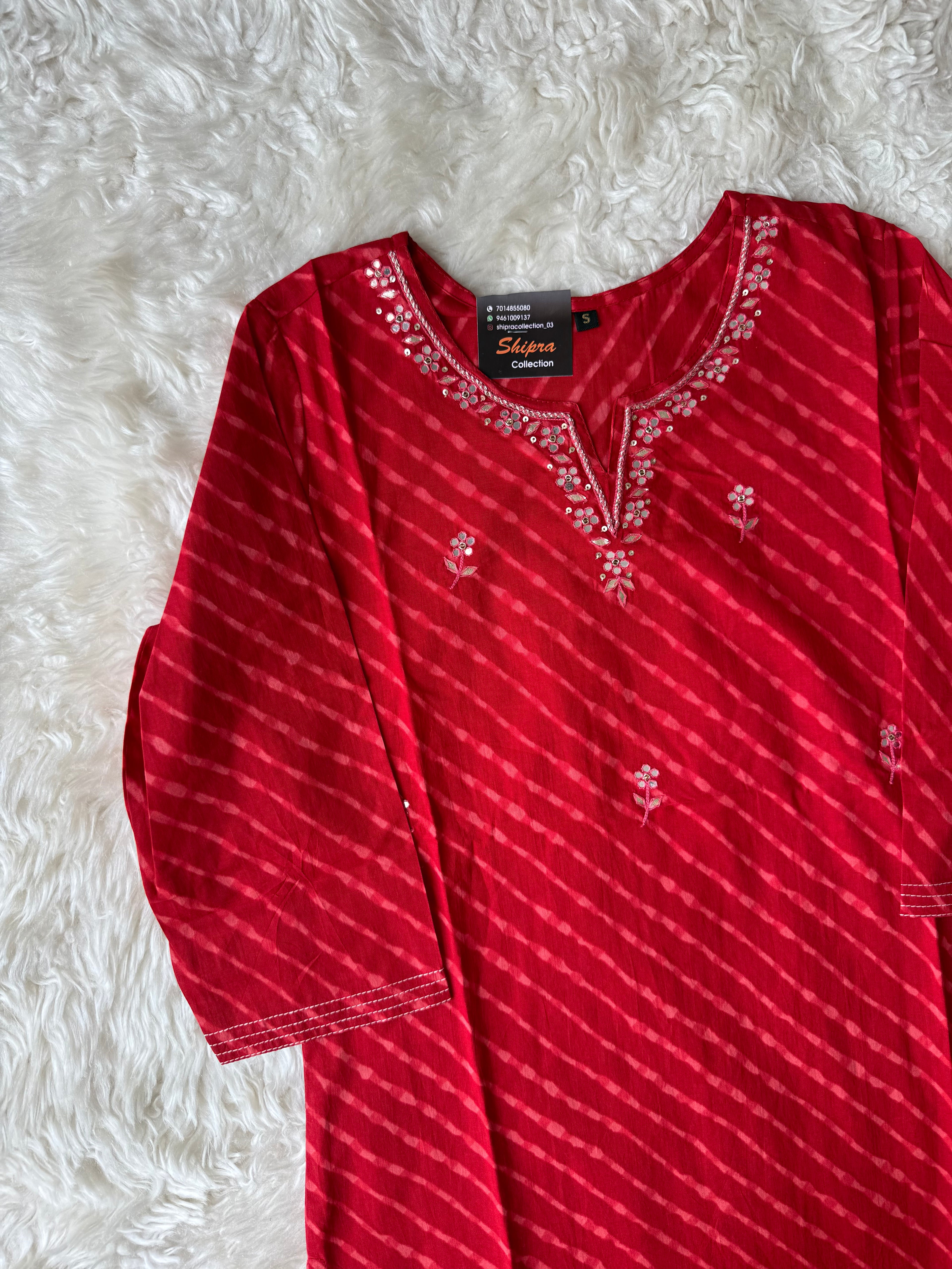 Premium Cotton Lehariya Set