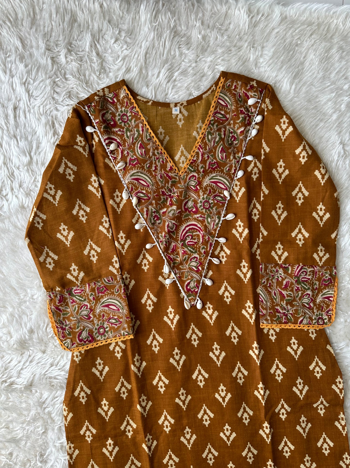 Spun Cotton Kurti Pant Dupatta Set