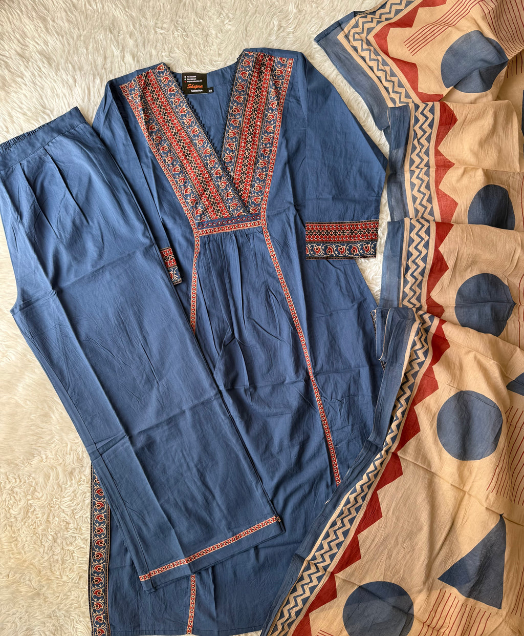Premium Cotton Kurti Pant Dupatta Set
