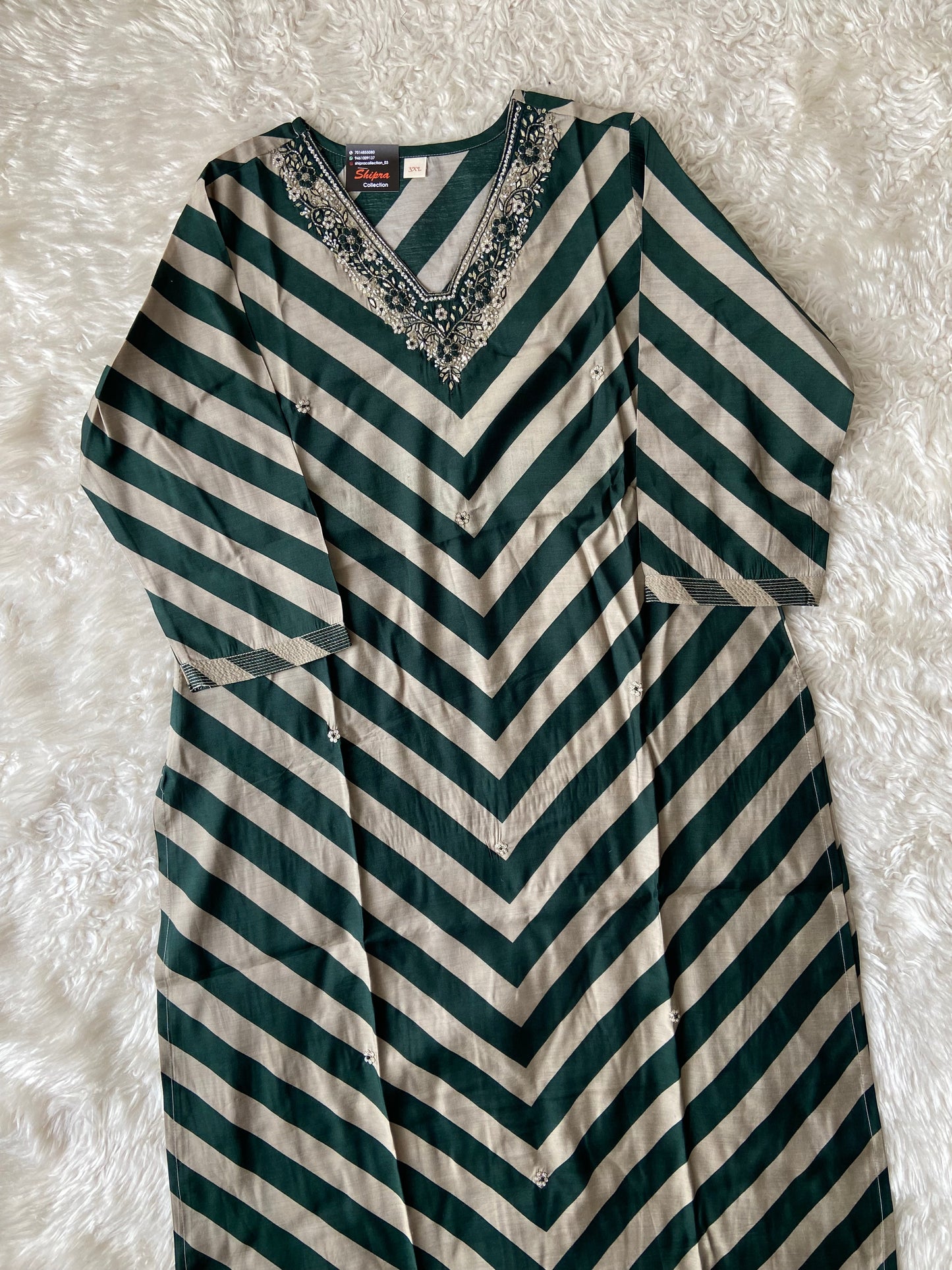 Pure Muslin Silk Kurti Pant Set