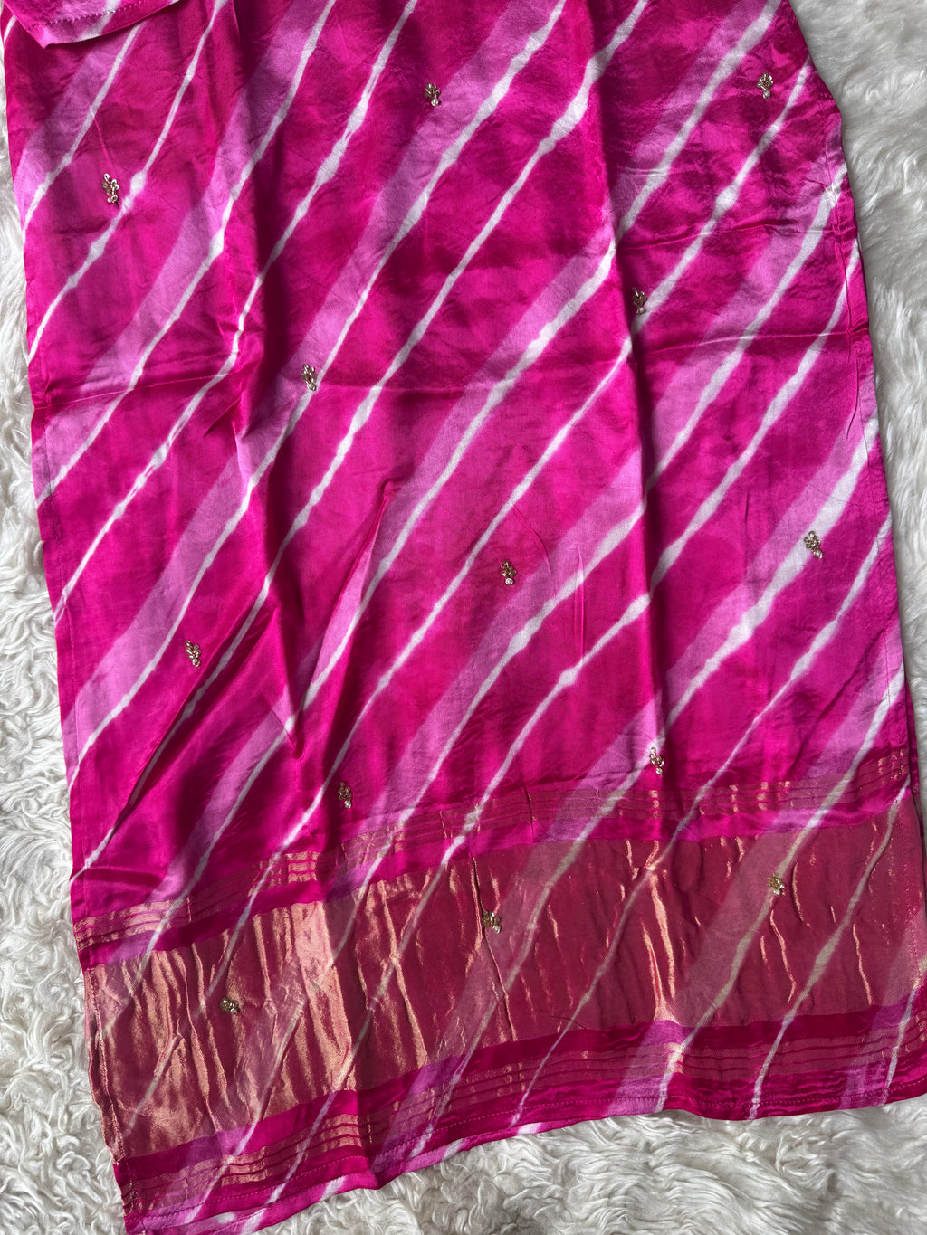 Gazi Silk Kurti Pant Dupatta Set