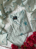 “ Plus Size” Muslin Silk Kurti Pant Dupatta Set