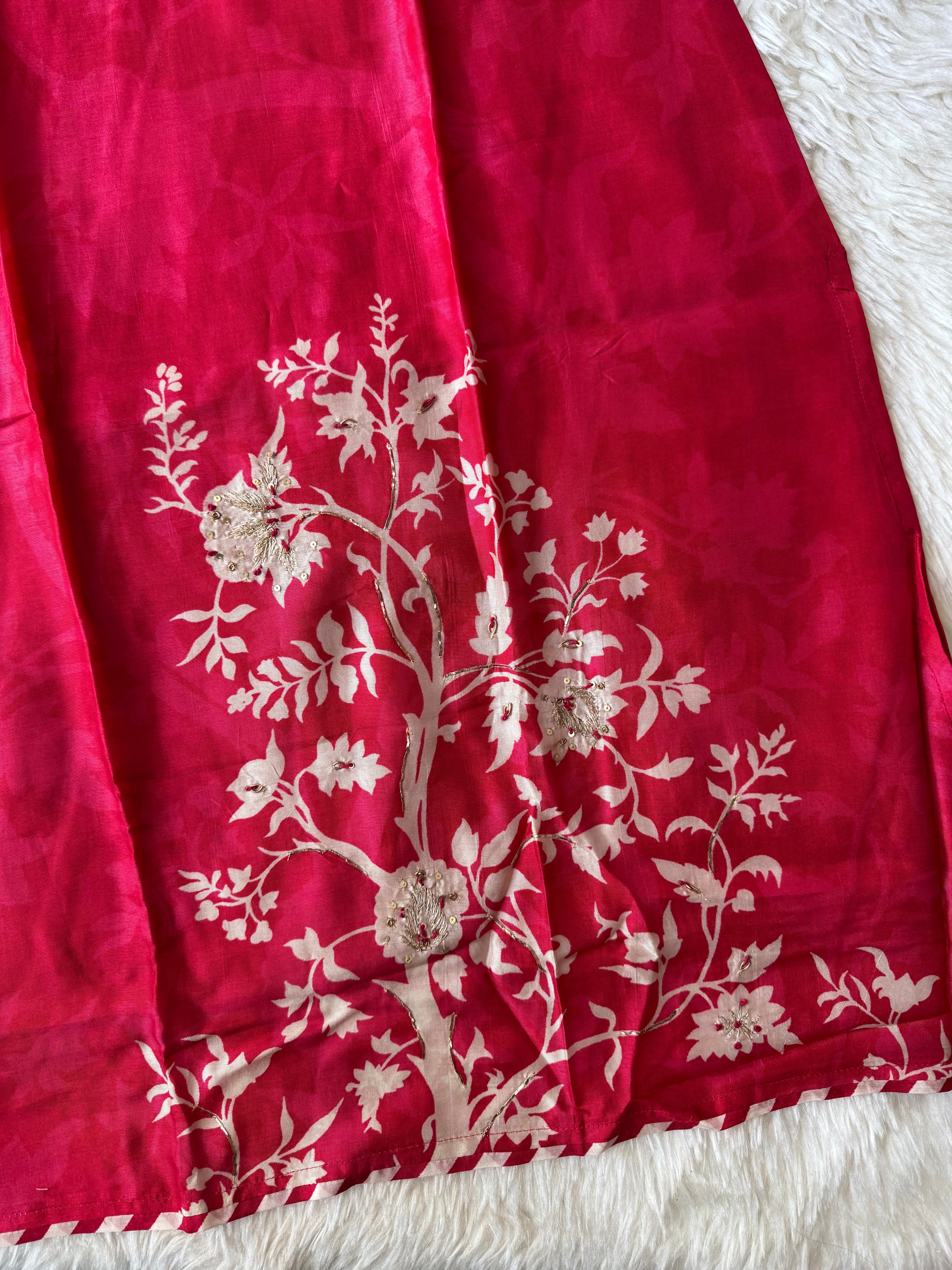 Tussar Silk Kurti Pant Dupatta Set