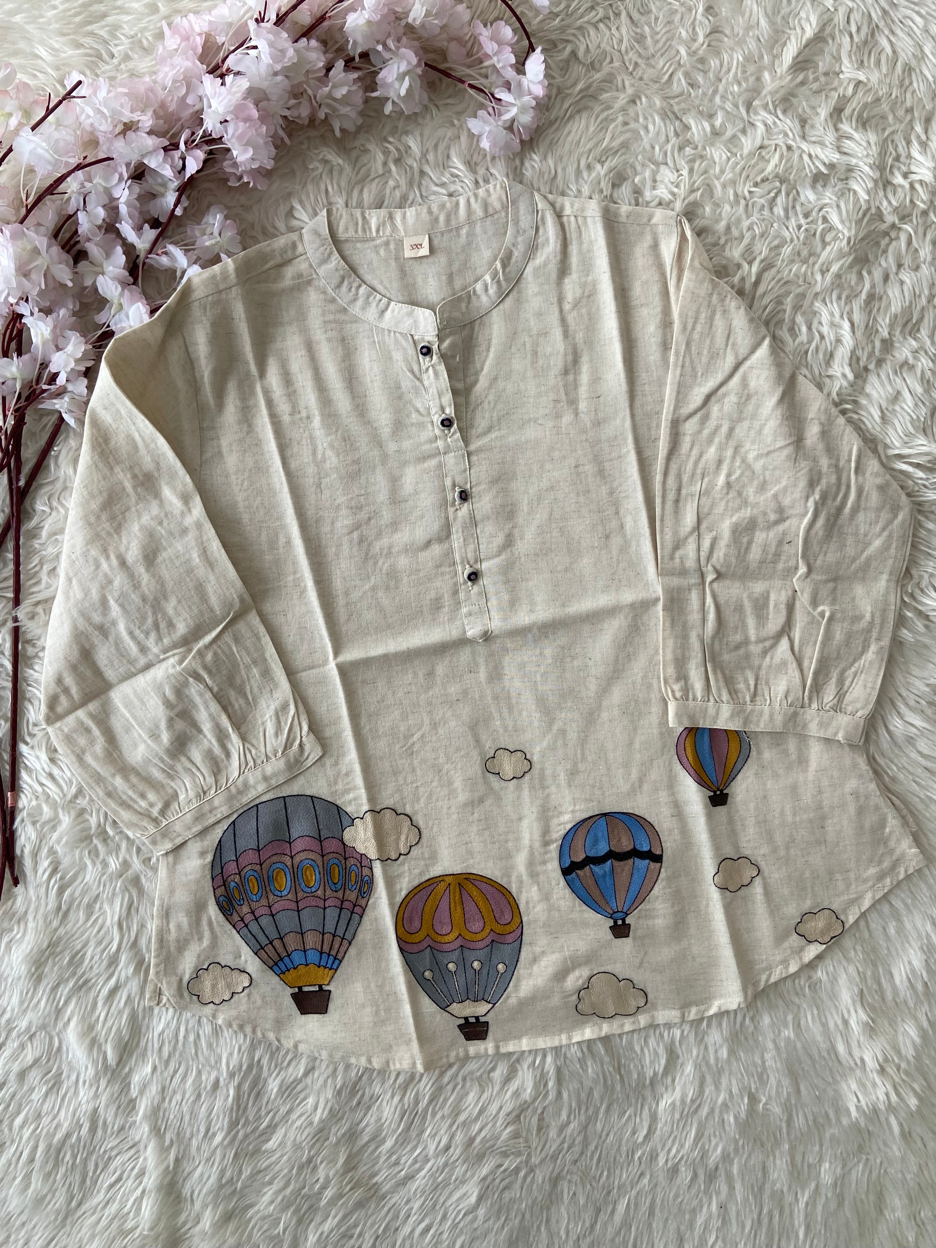 “Plus Size” Khadi Cotton Short Kurti