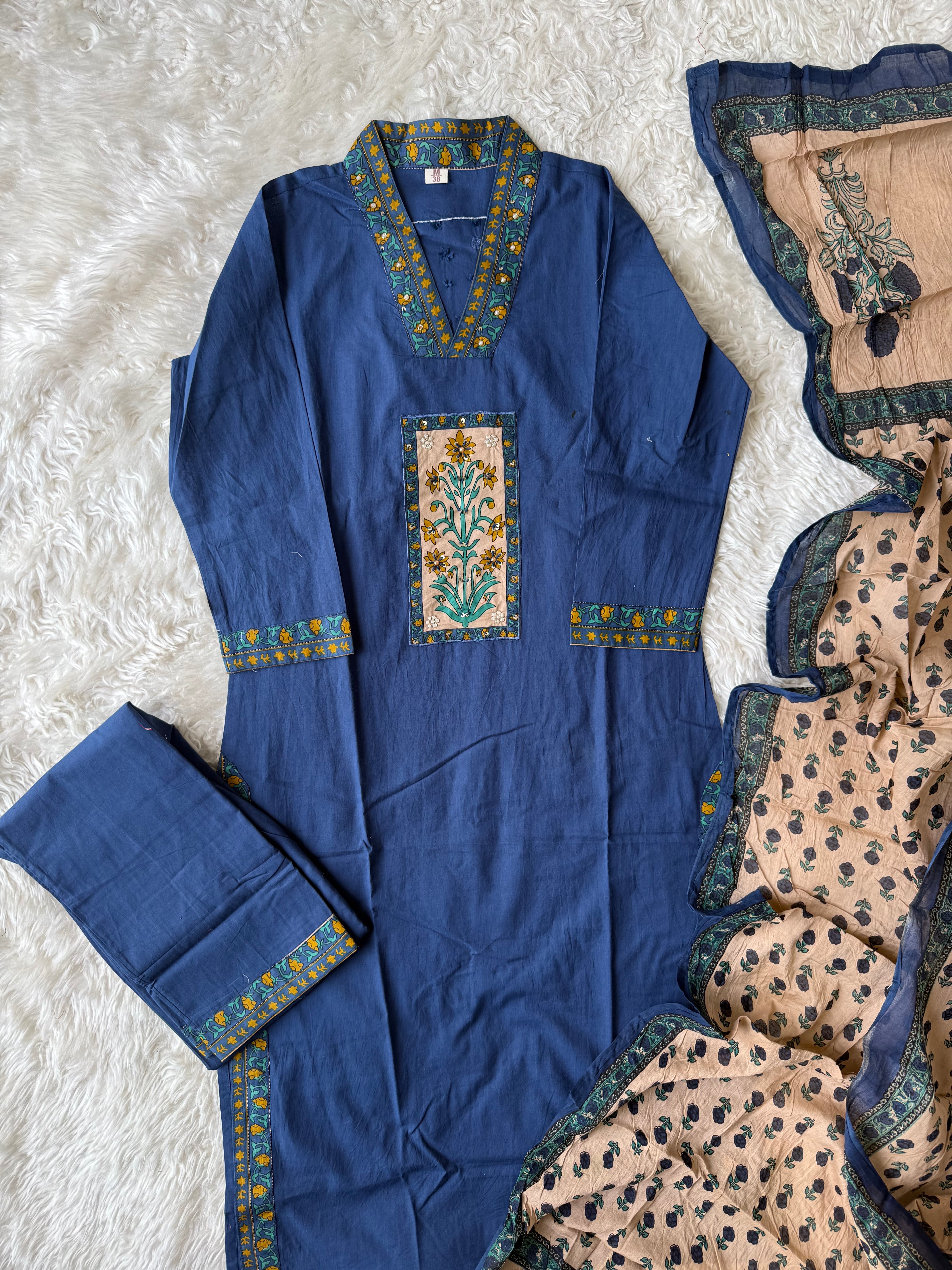 Premium Cotton Kurti Pant Dupatta Set