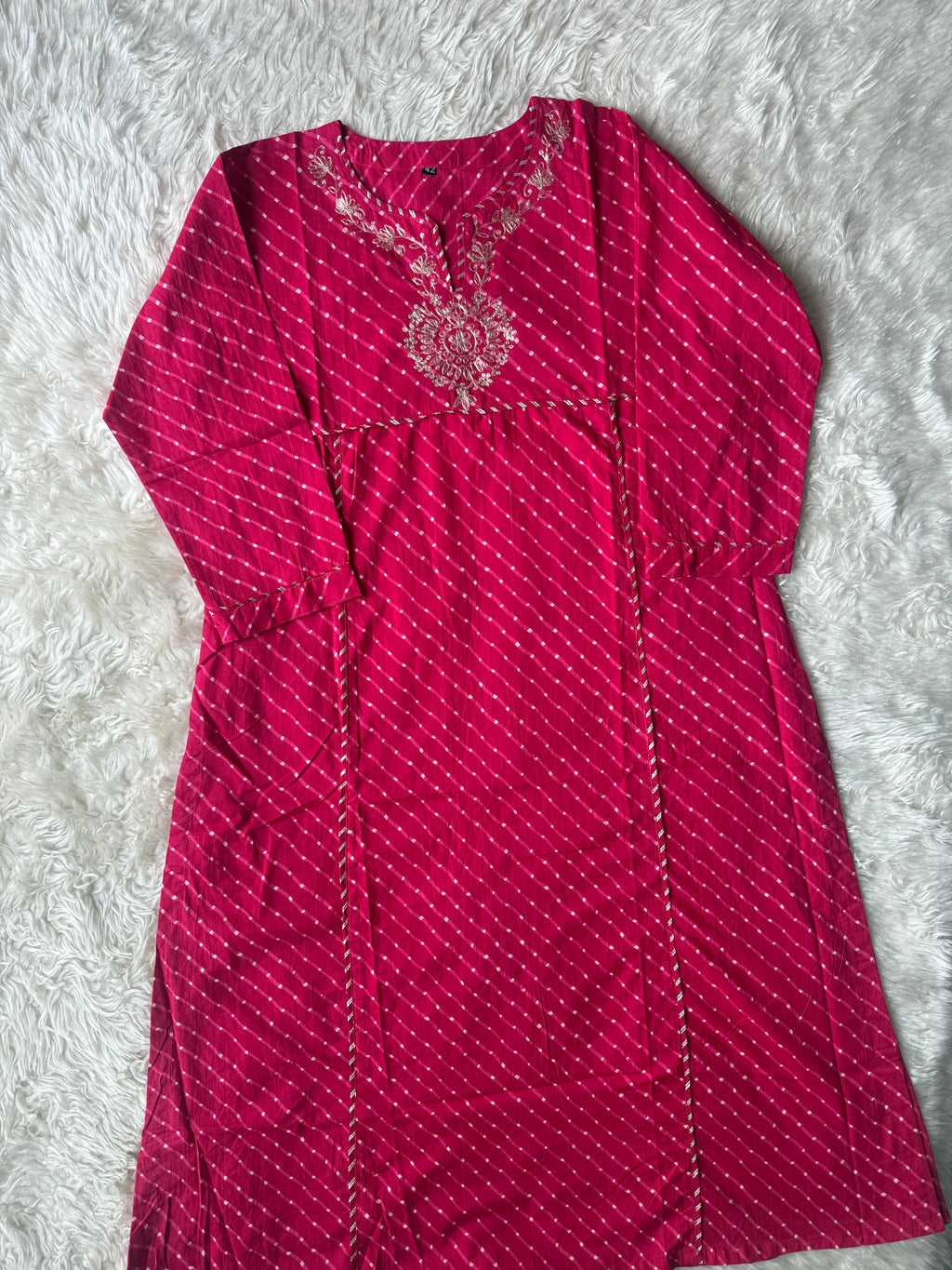 Premium Cotton Lehariya Kurti