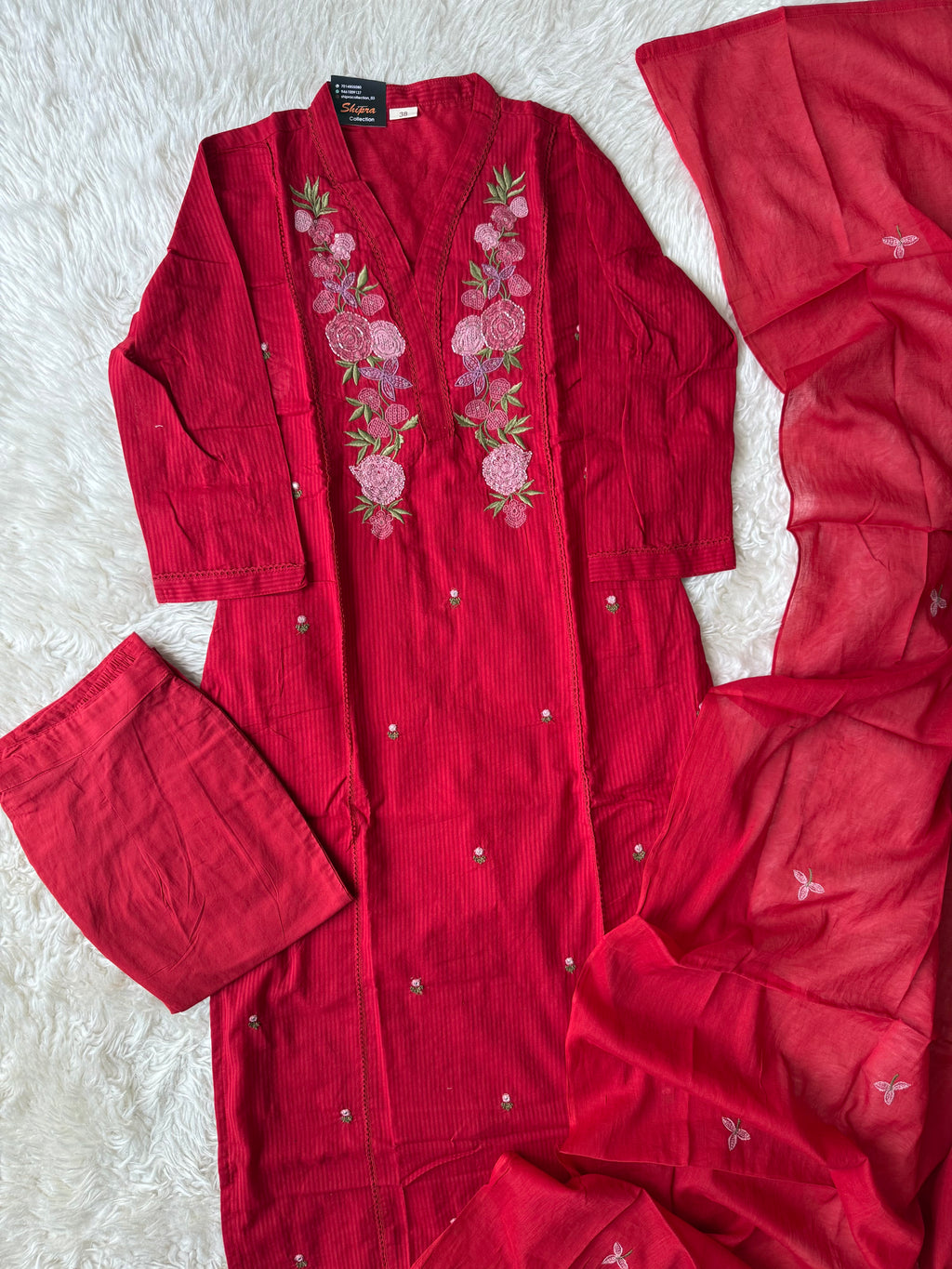 Premium Cotton Kurti Pant Dupatta Set