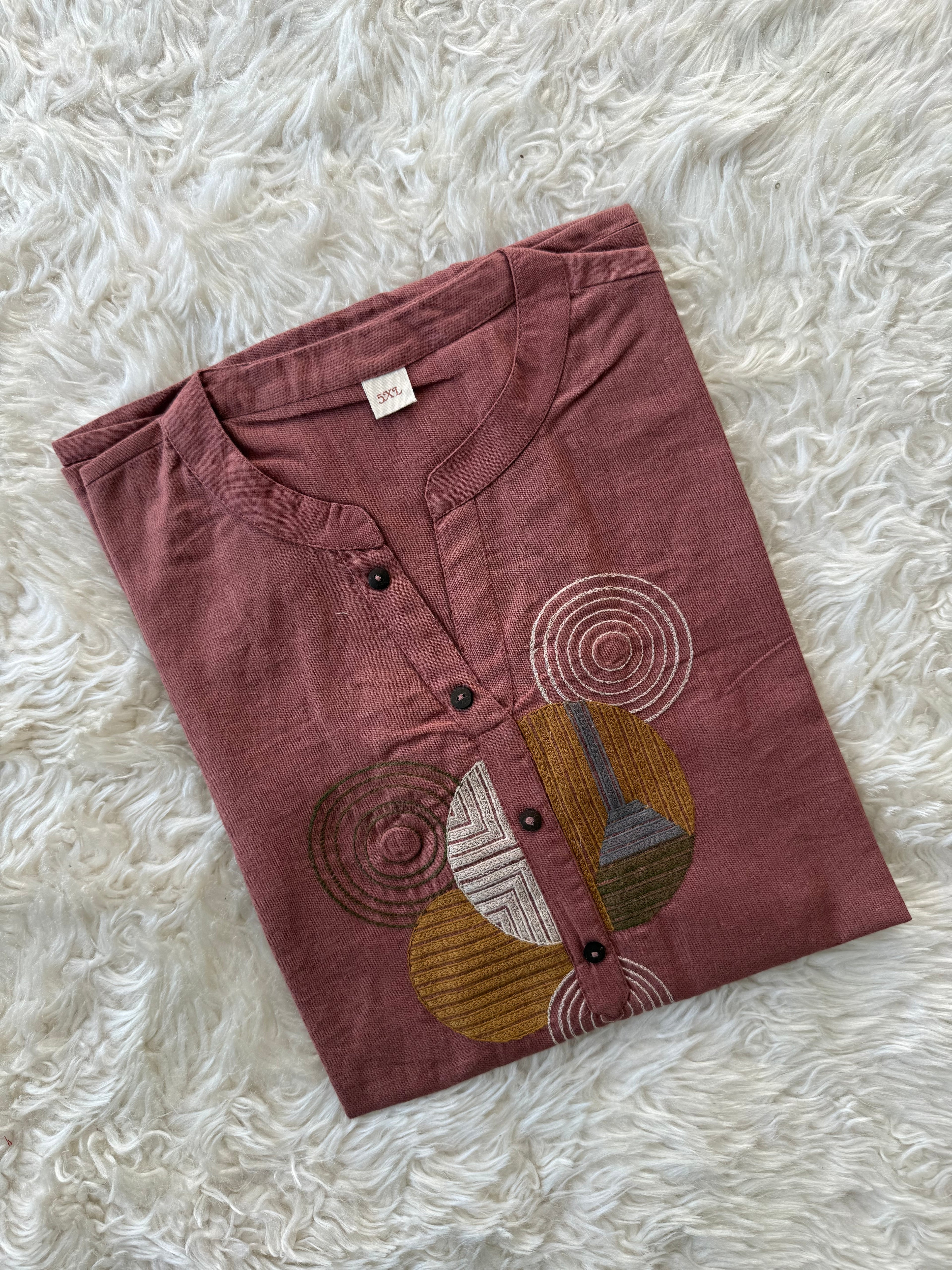 “Plus Size” Khadi Cotton Short Kurti