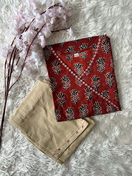 Premium Cotton Kurti Pant Set