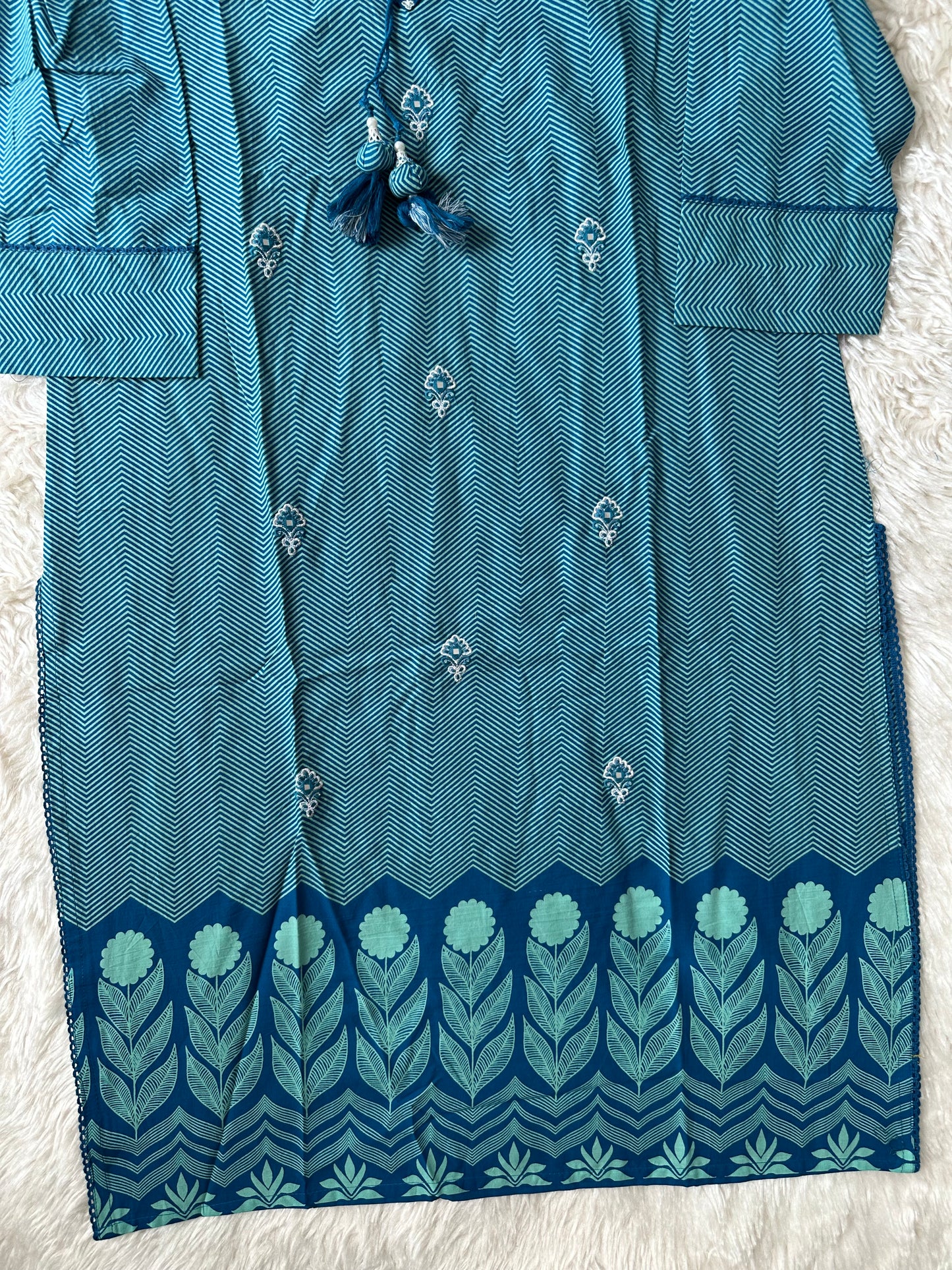 Budget Friendly Kurti Pant Dupatta Set