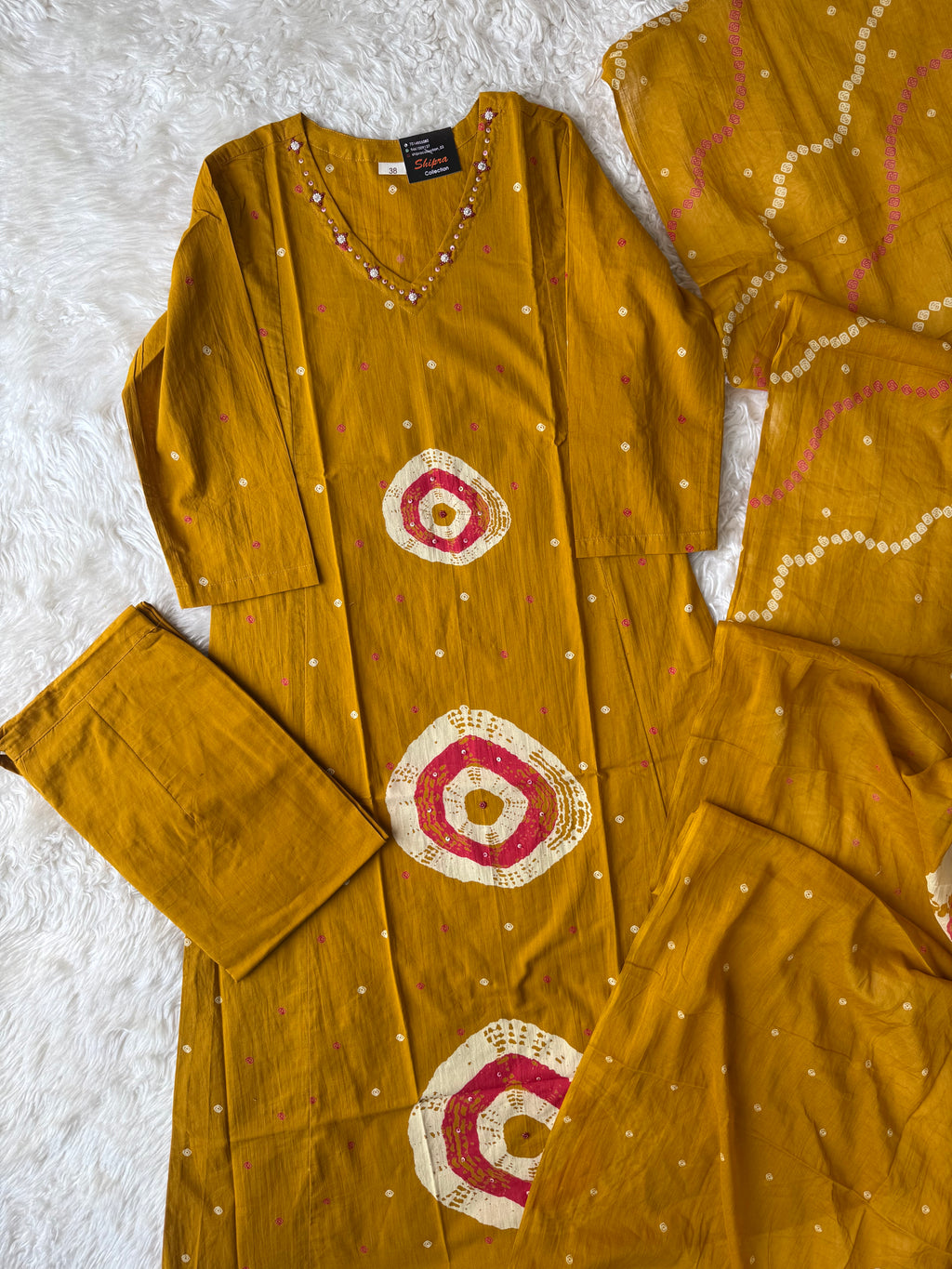 Premium Cotton Kurti Pant Dupatta Set