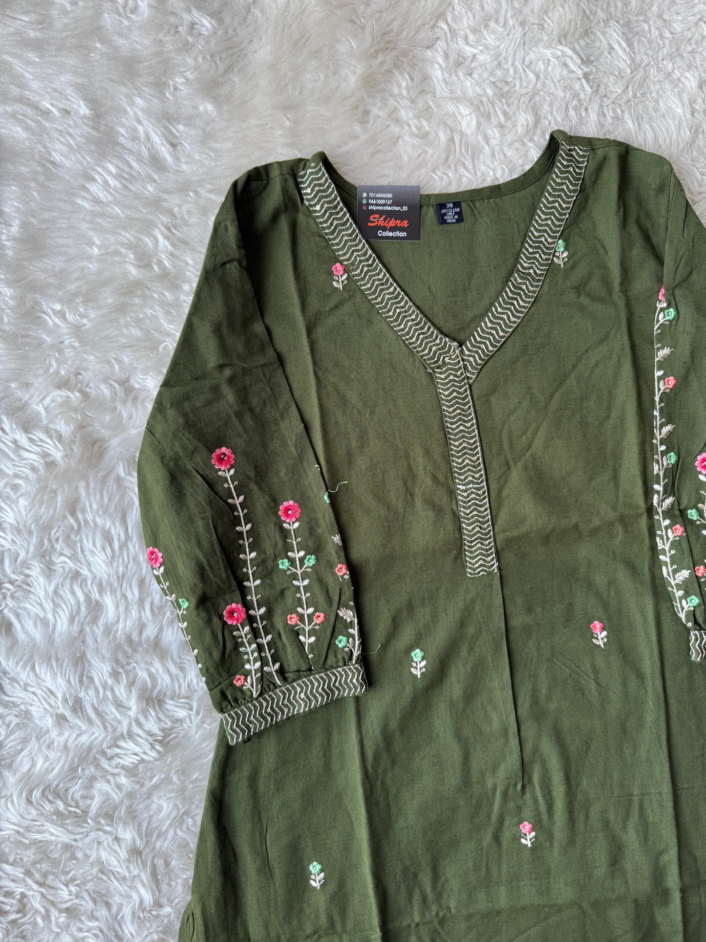 Khadi Cotton Kurti Pant Set