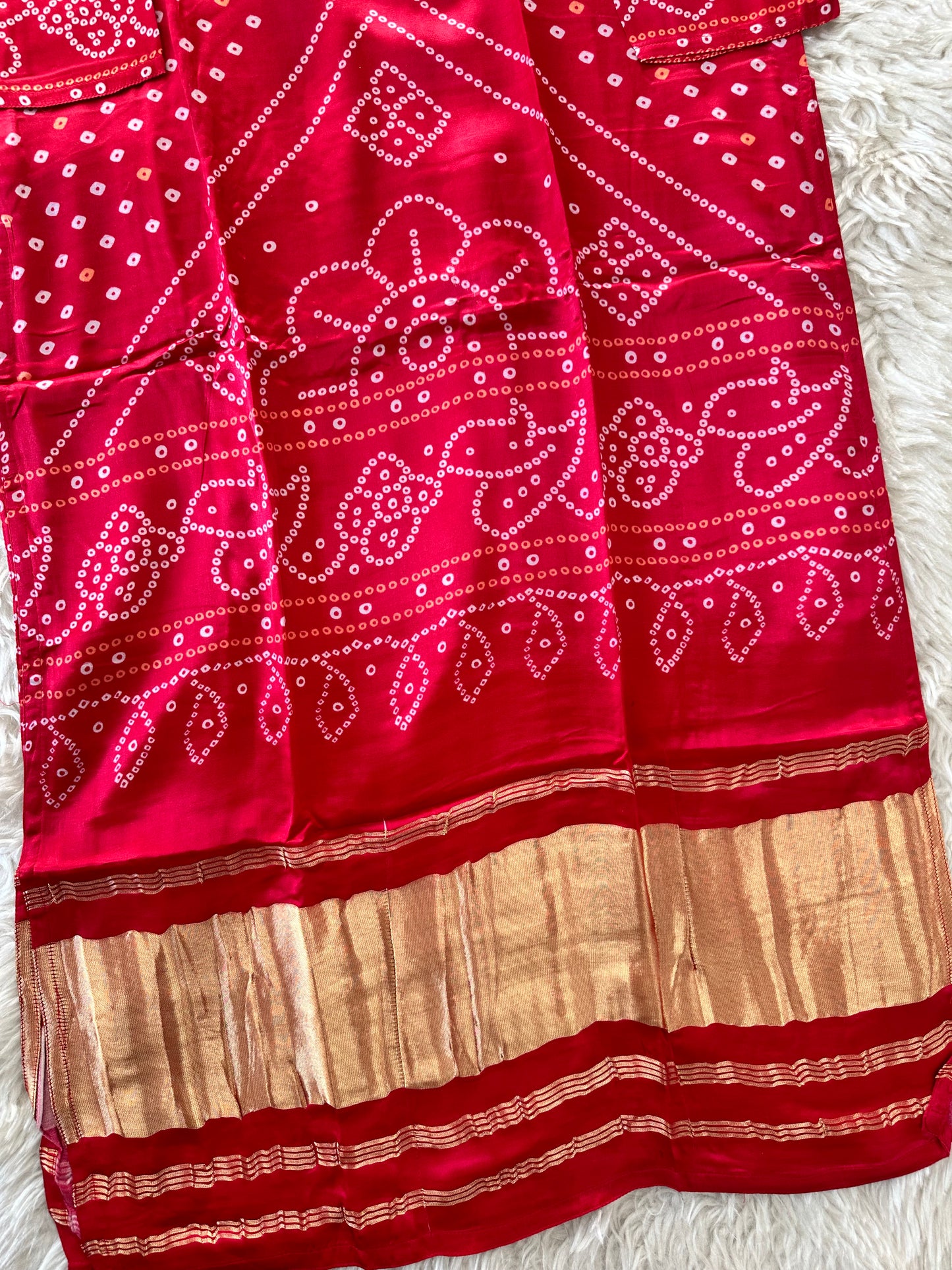 Gazi Silk Kurti Pant Dupatta Set