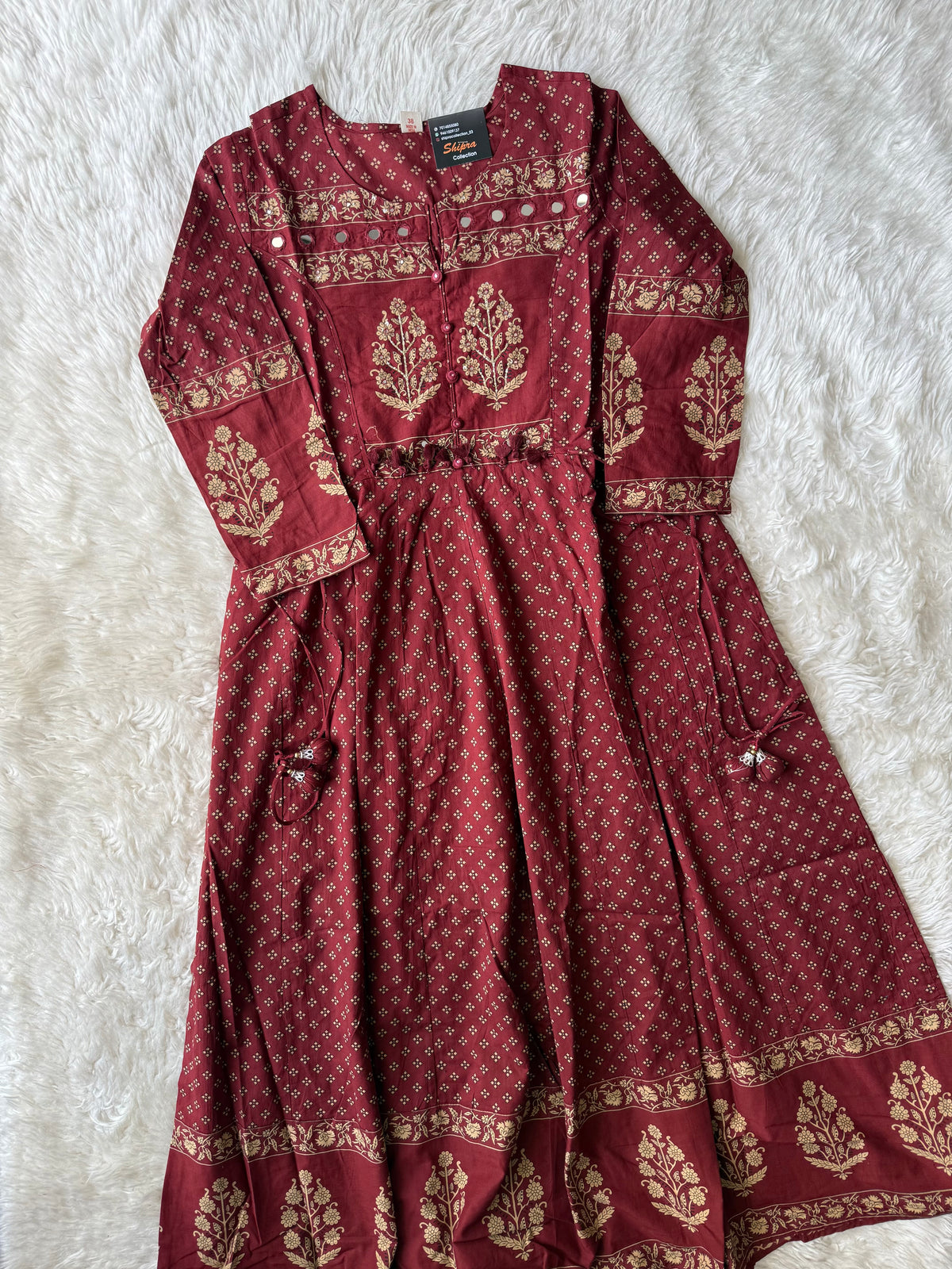 Premium Cotton Flare Kurti Pant Dupatta Set