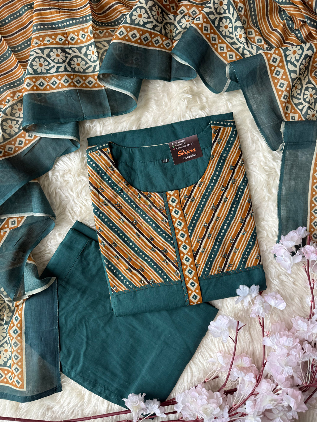 Premium Cotton Kurti Pant Dupatta Set