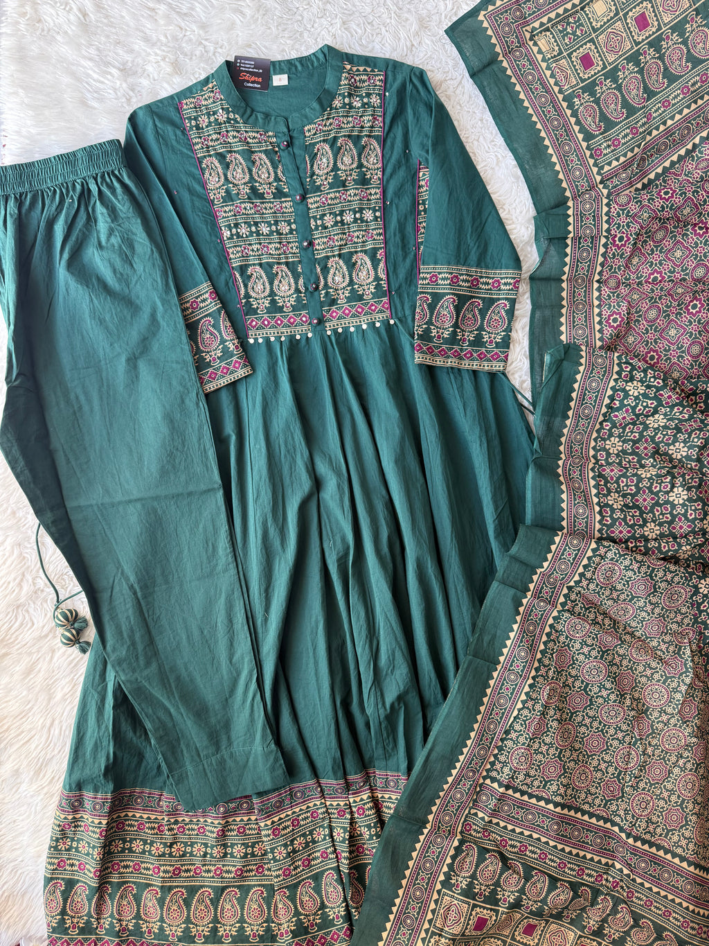Premium Cotton Kurti Pant Dupatta Set