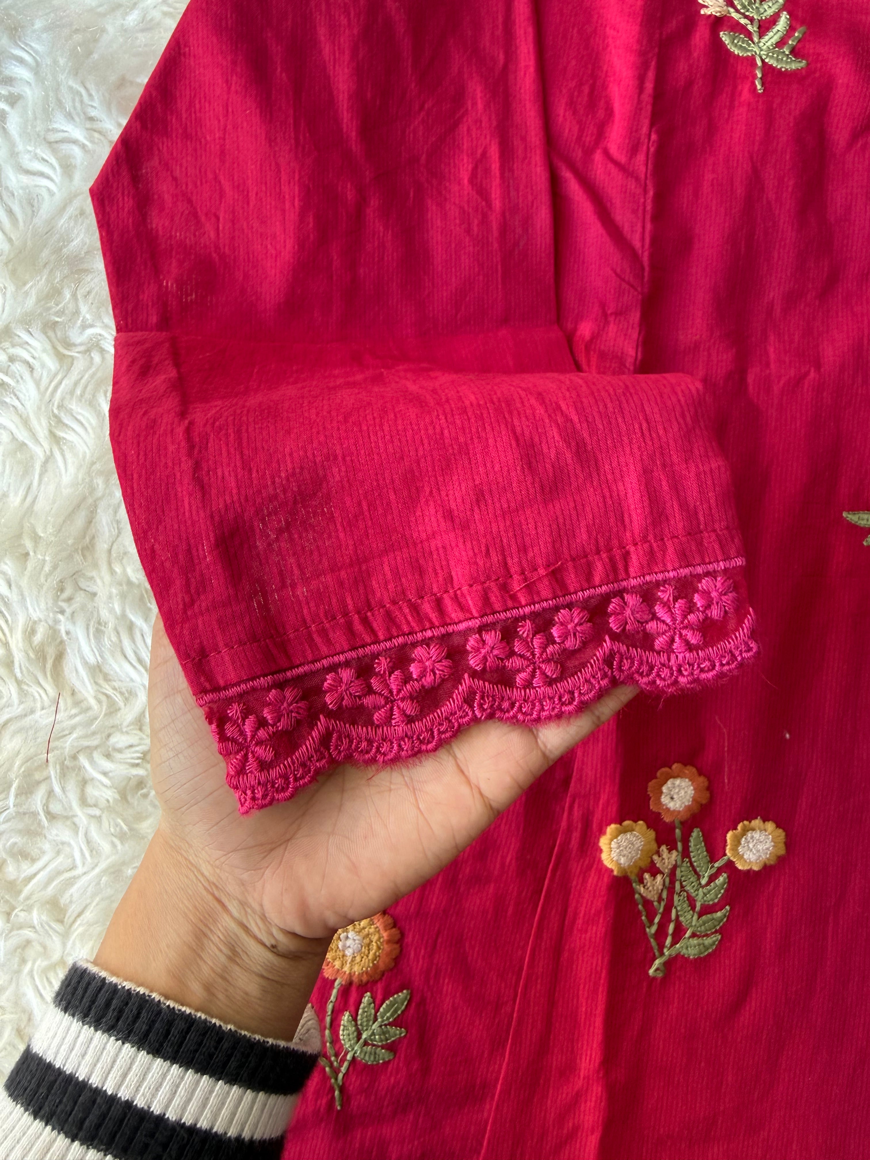 Premium Cotton Kurti Pant Dupatta Set
