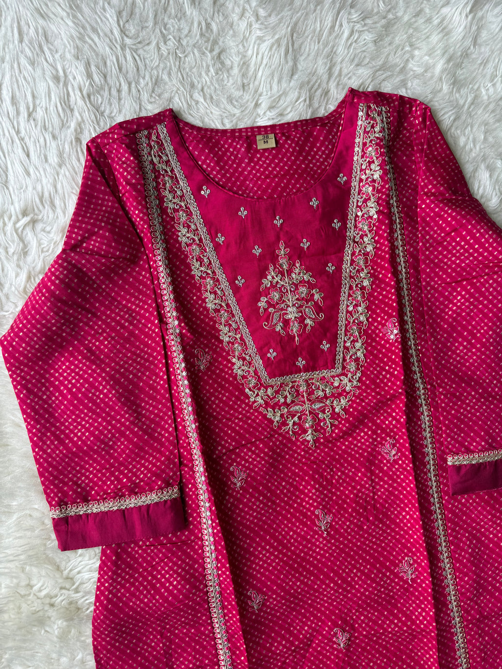 Pure Muslin Silk Kurti Pant Dupatta Set