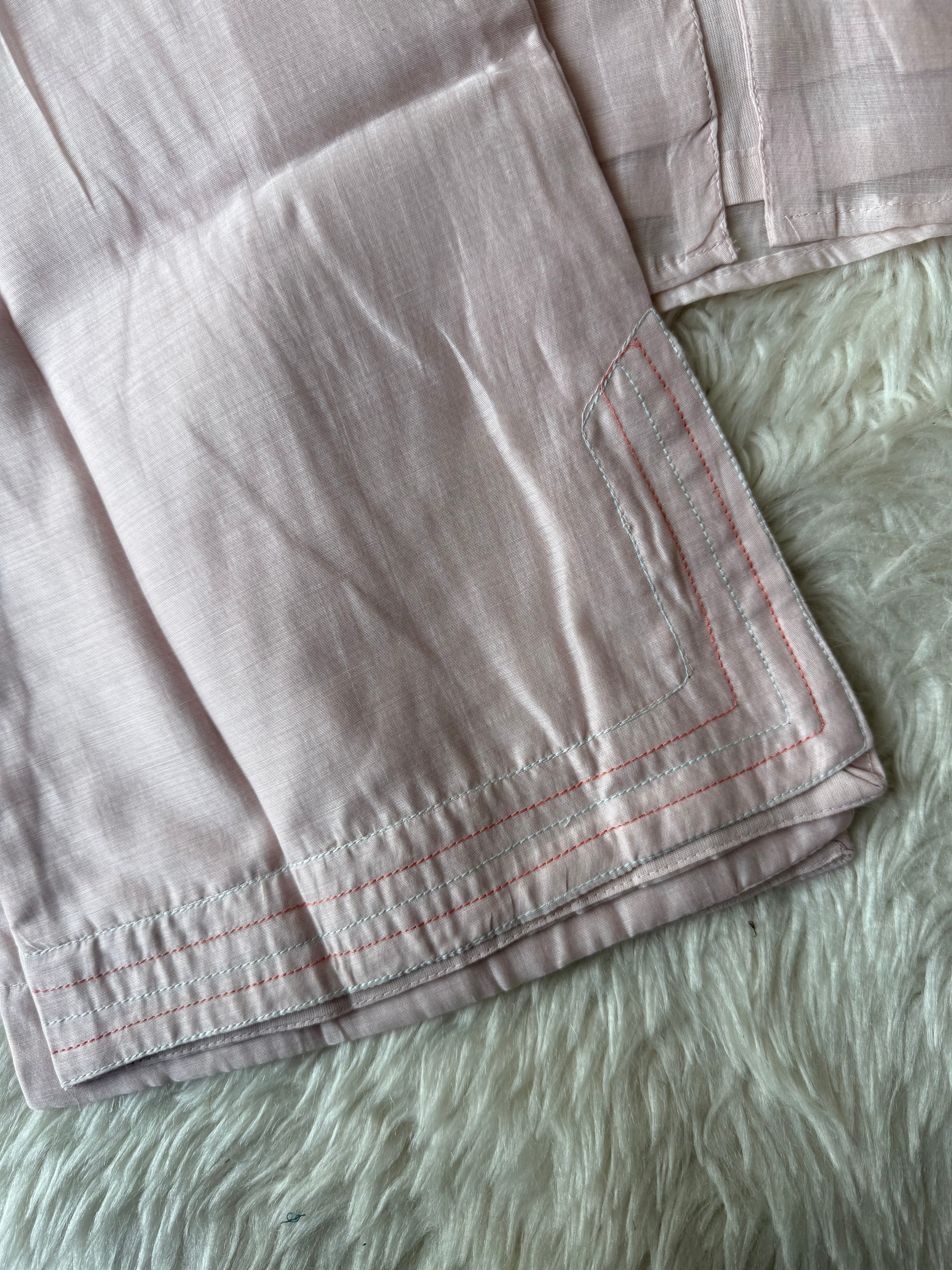 Mul Chanderi Thread work Co-ord Set