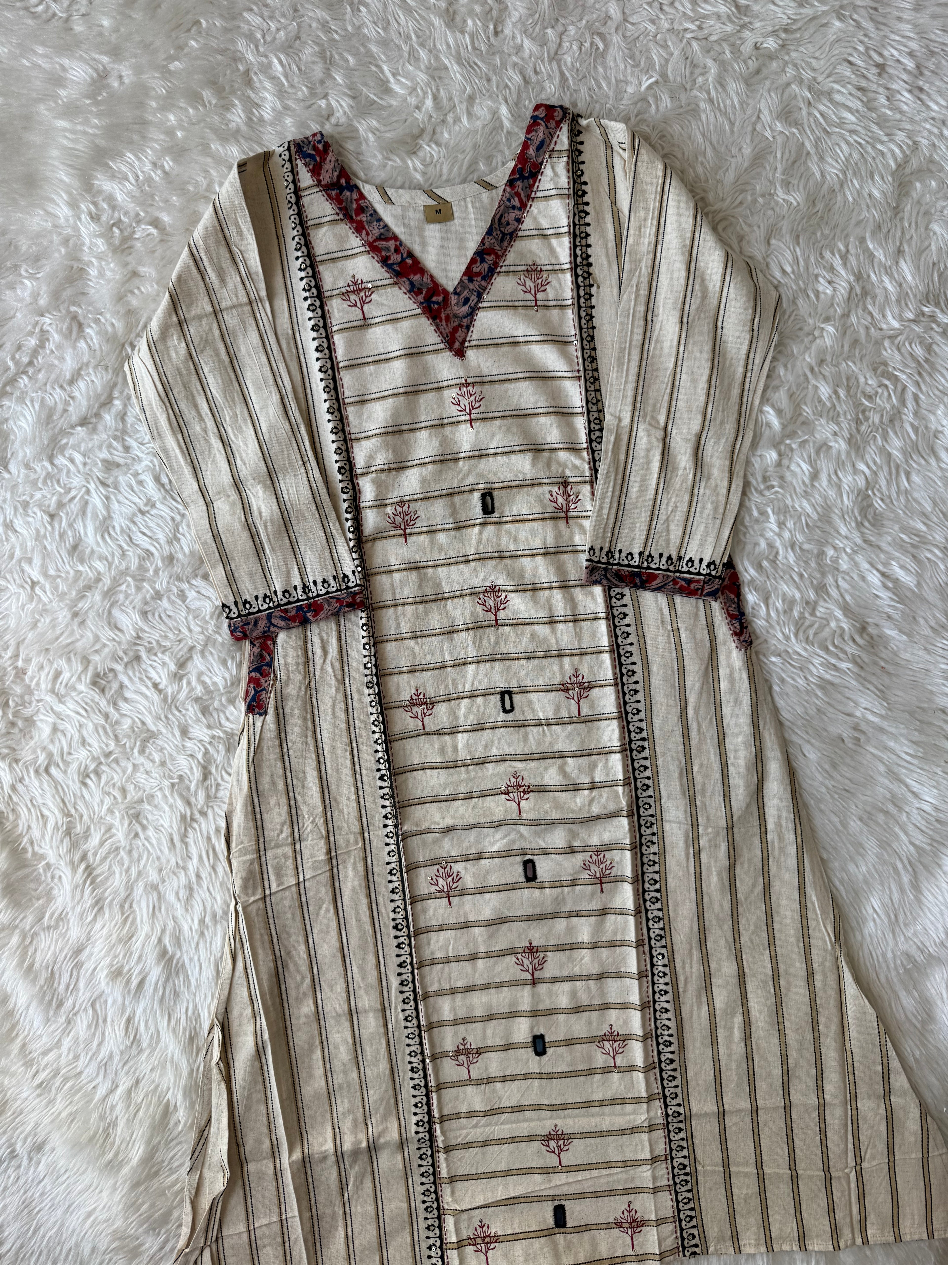 Khadi Cotton Kurti Pant Set