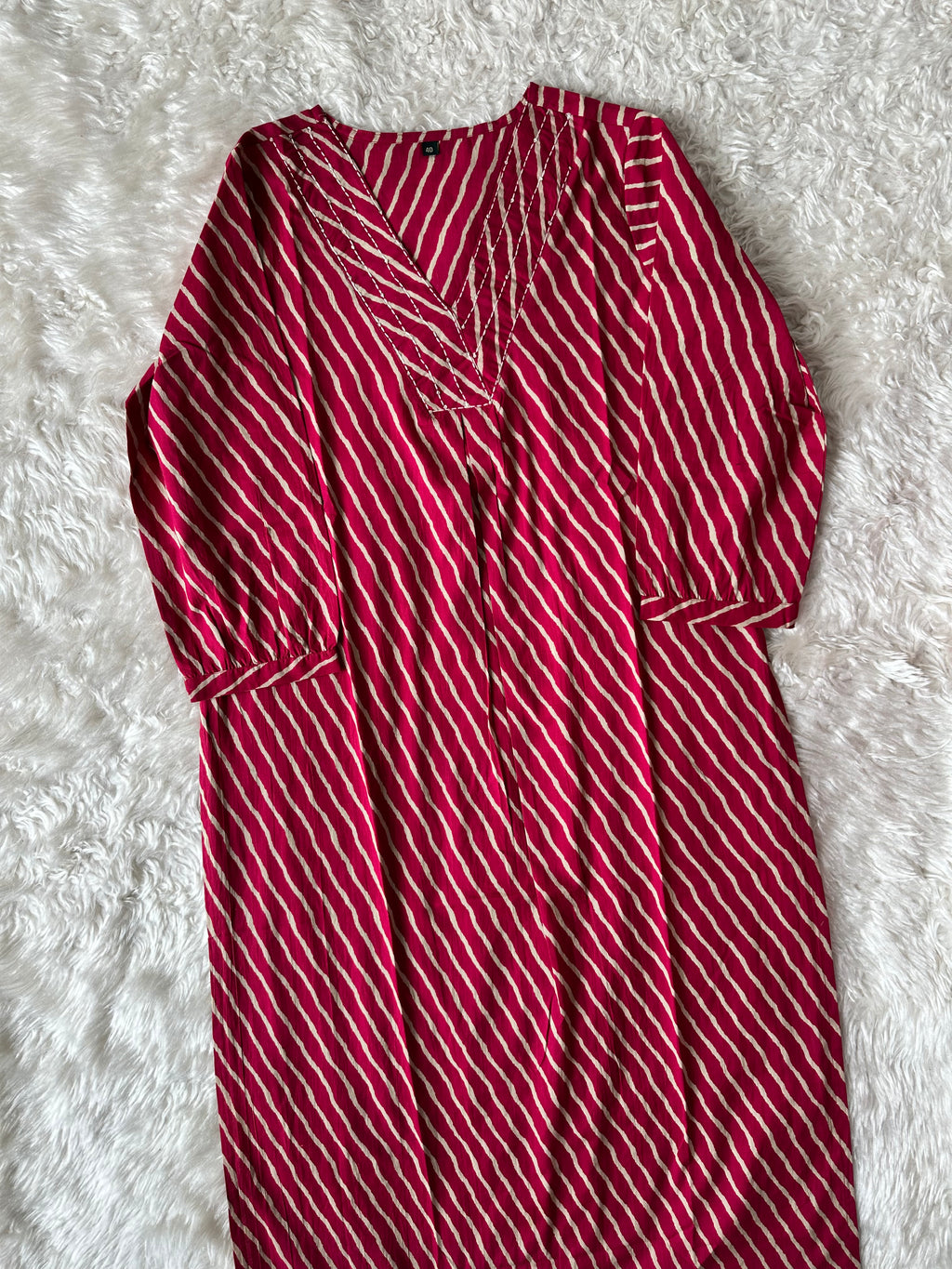 Premium Cotton Lehariya Kurti
