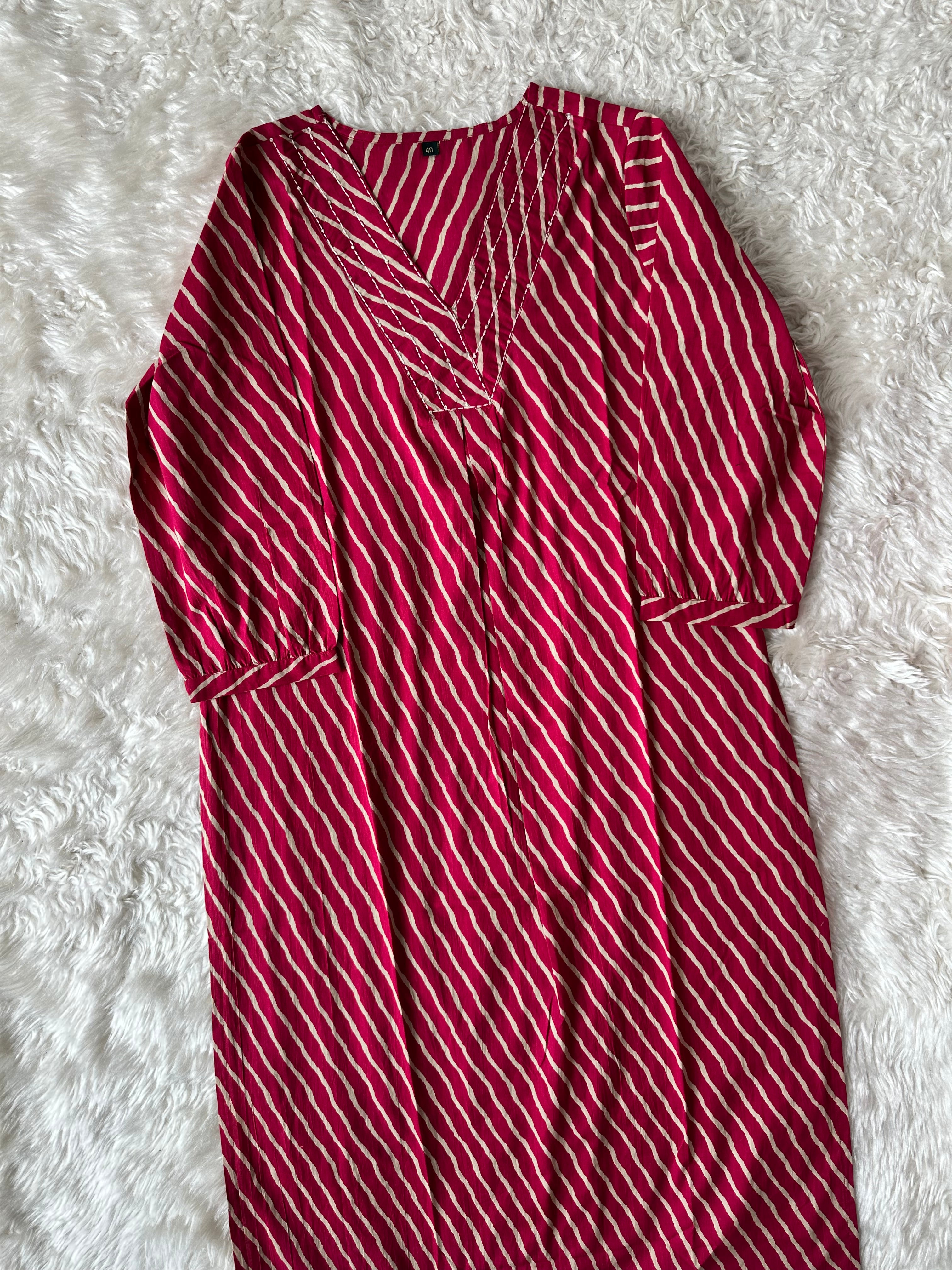 Premium Cotton Lehariya Kurti