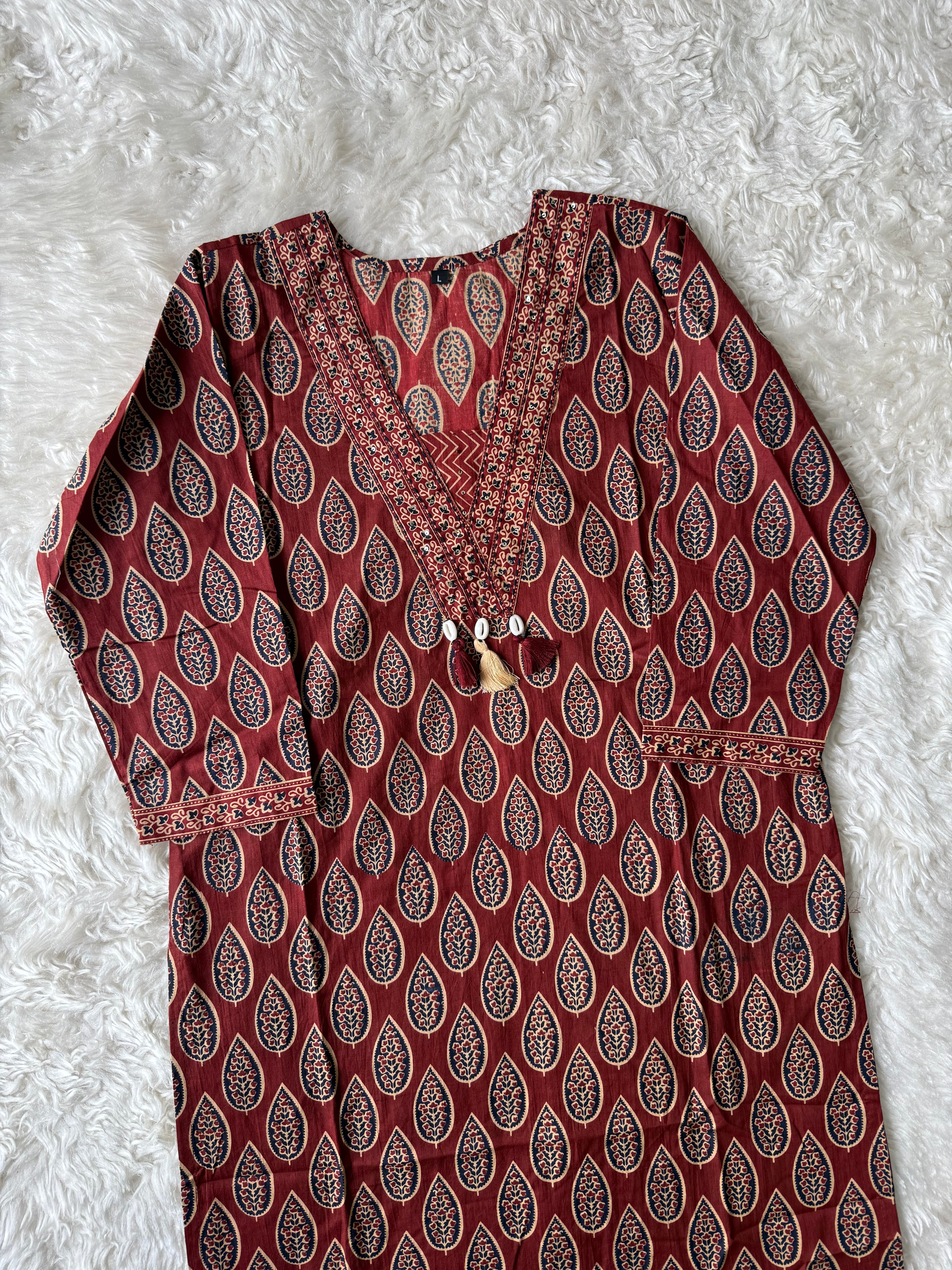 Pure Cotton Kurti Pant Dupatta Set