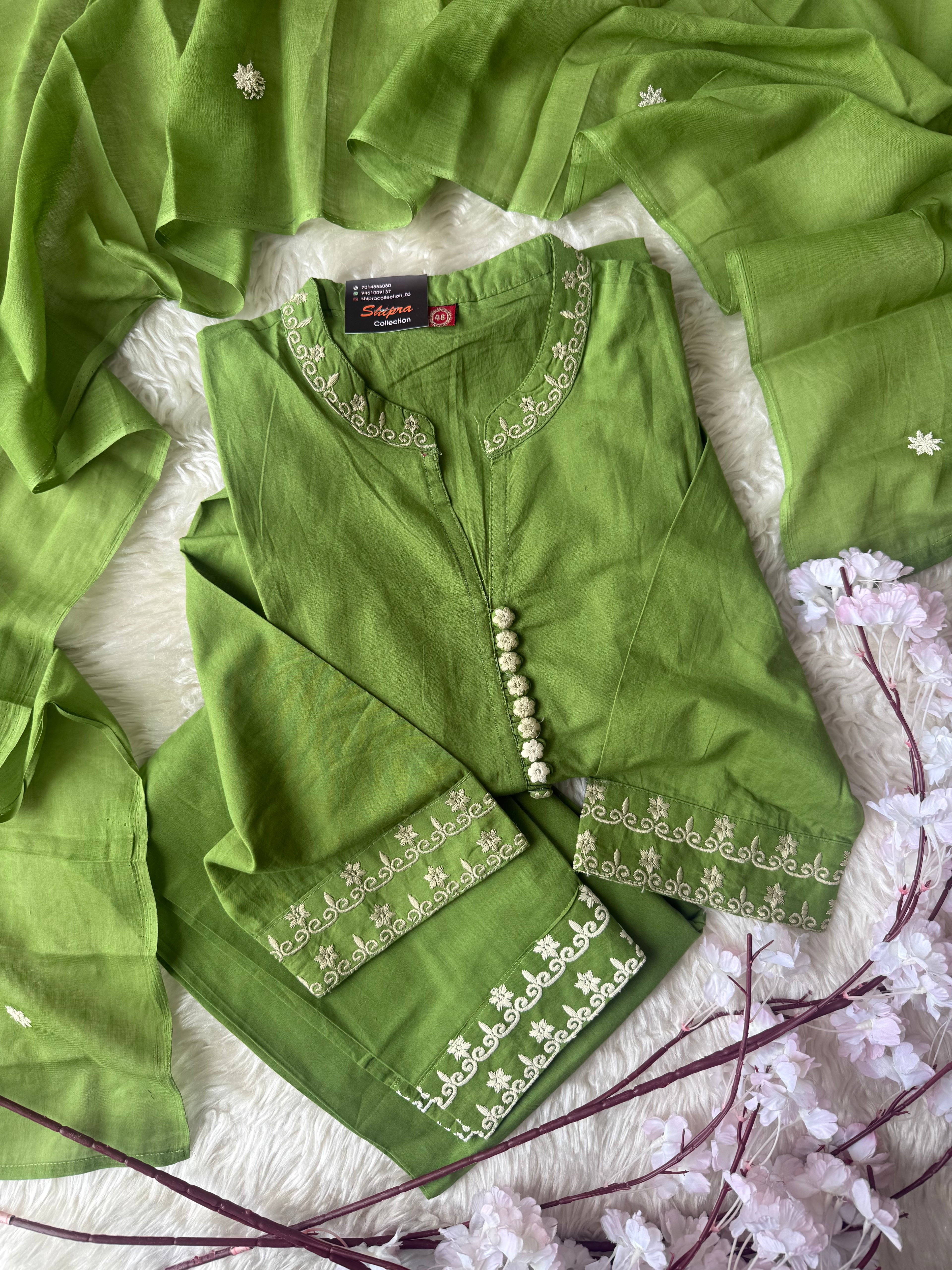 Budget Friendly Kurti Pant Dupatta Set