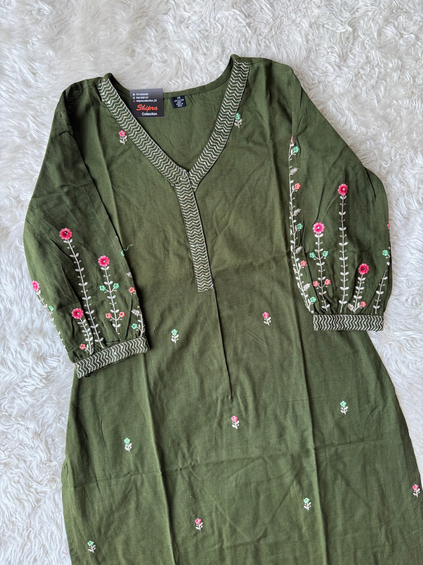 Khadi Cotton Kurti Pant Set