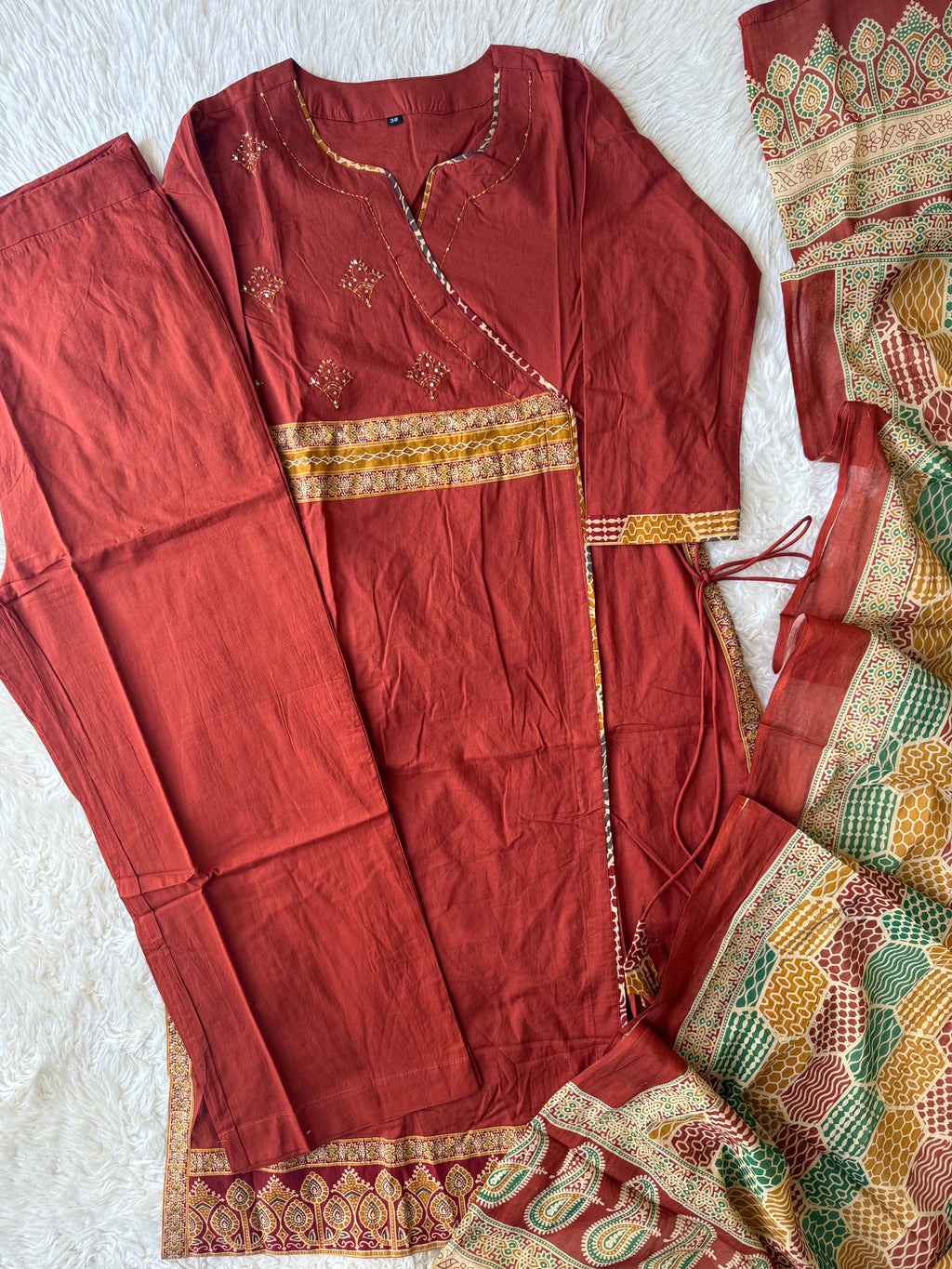 Premium Cotton Kurti Pant Dupatta Set