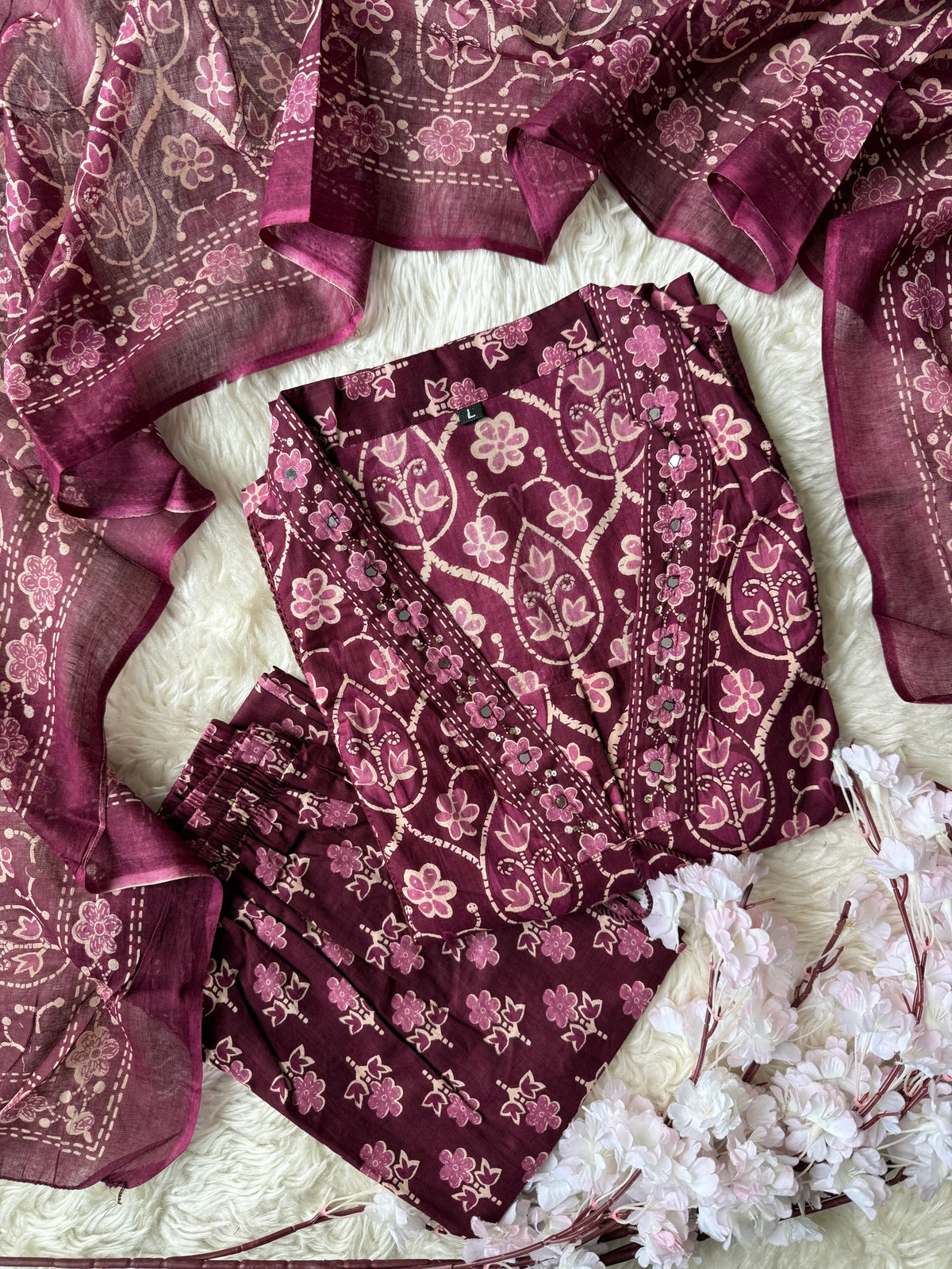 Budget Friendly Kurti Pant Dupatta Set