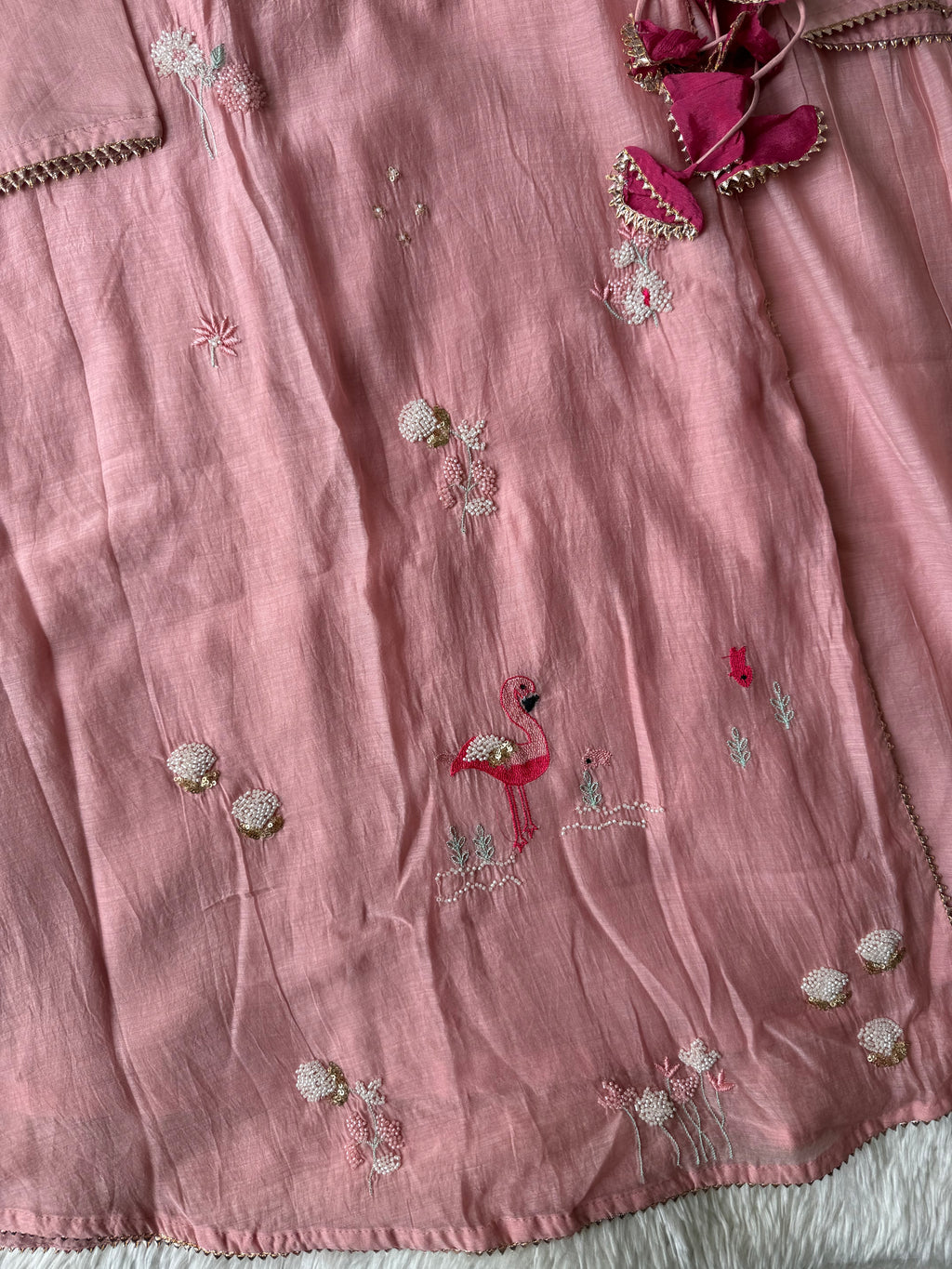 “Plus Size” Mul Chanderi Kurti Pant Dupatta Set