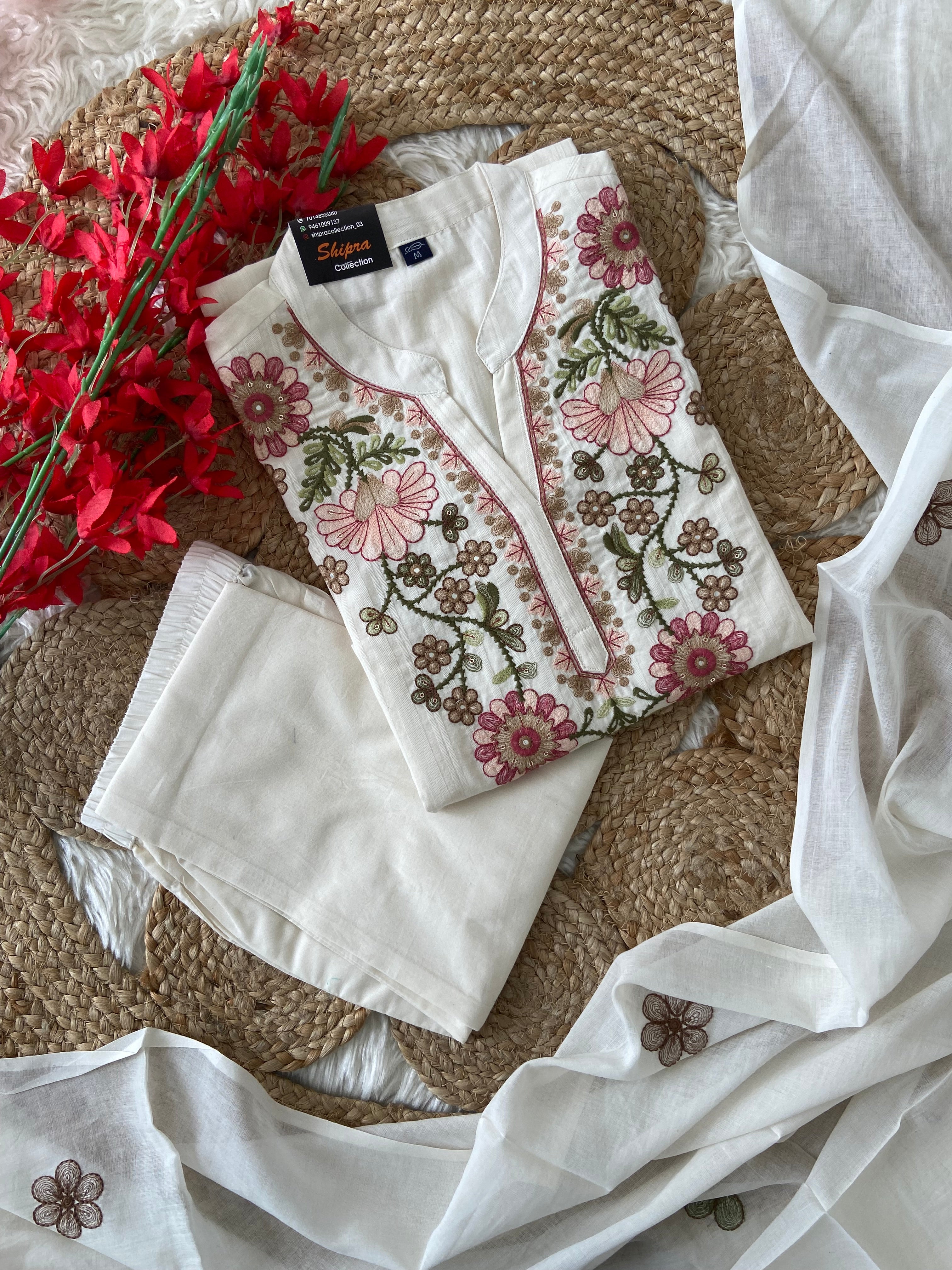 Premium Mul Cotton Thread Work Collection