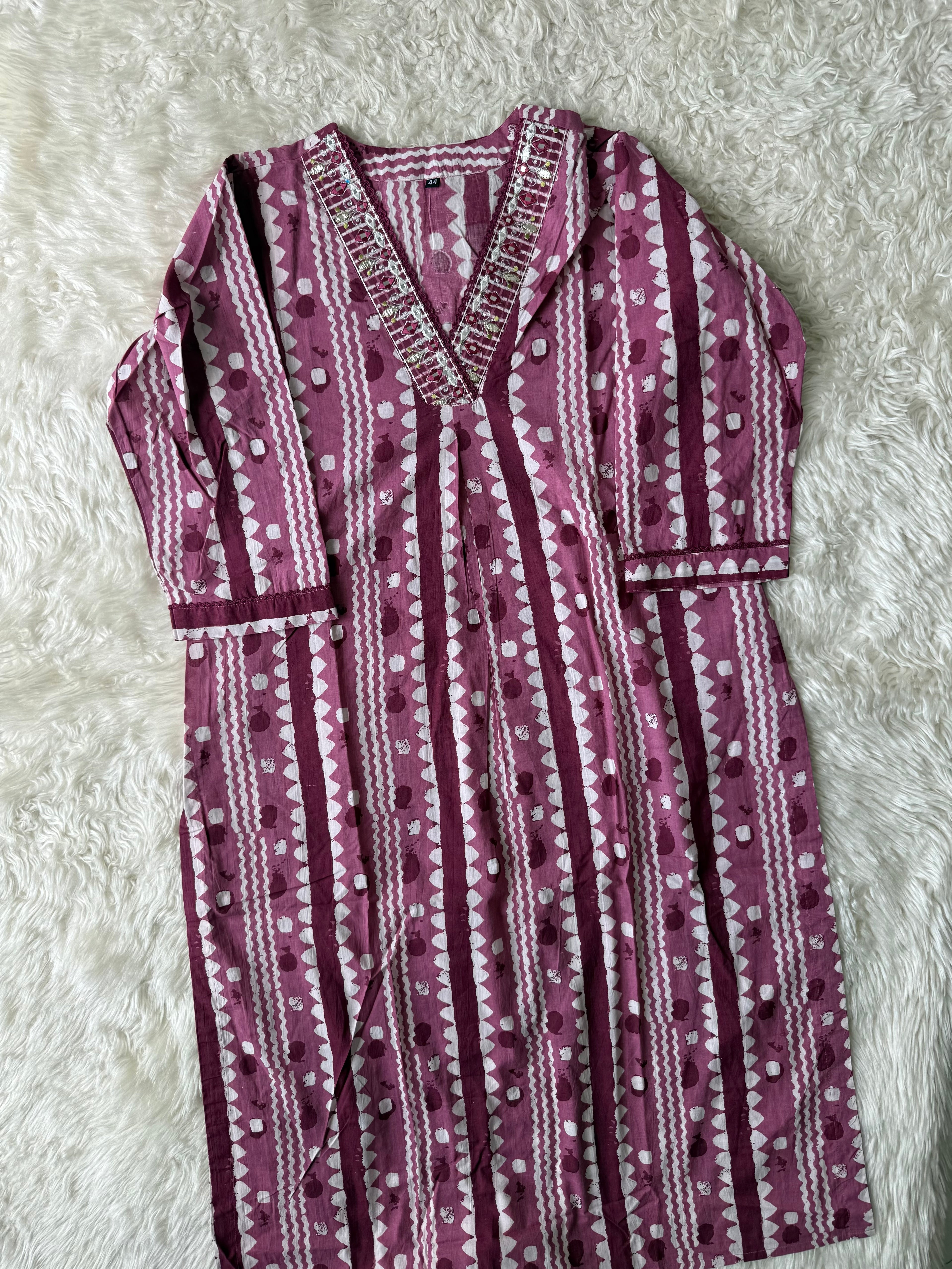 Premium Cotton Kurti Pant Set