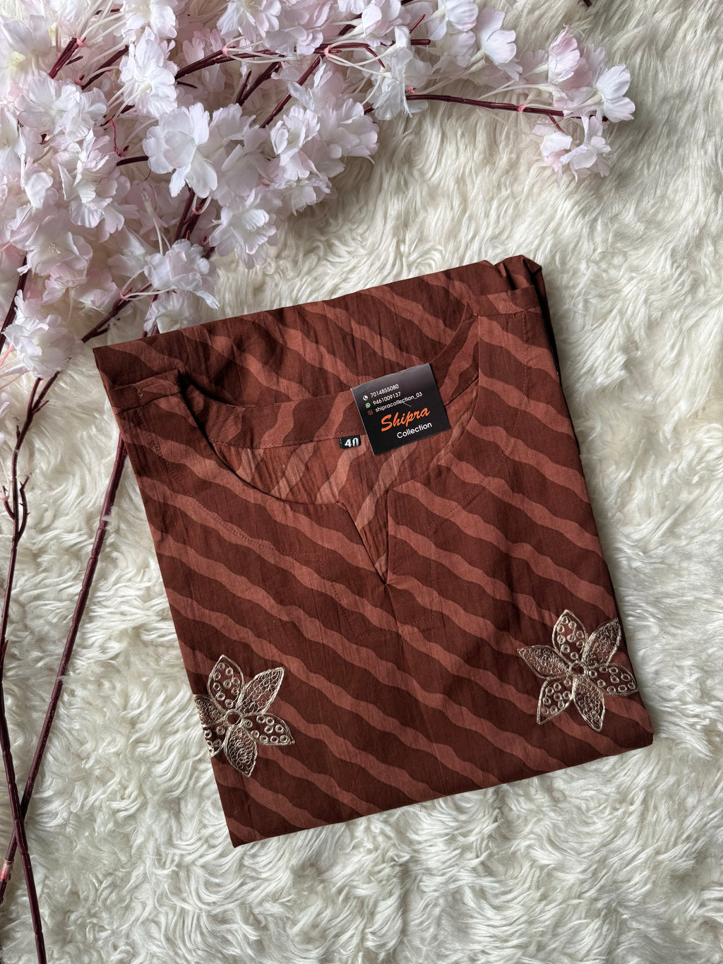 Premium Cotton Lehariya Kurti