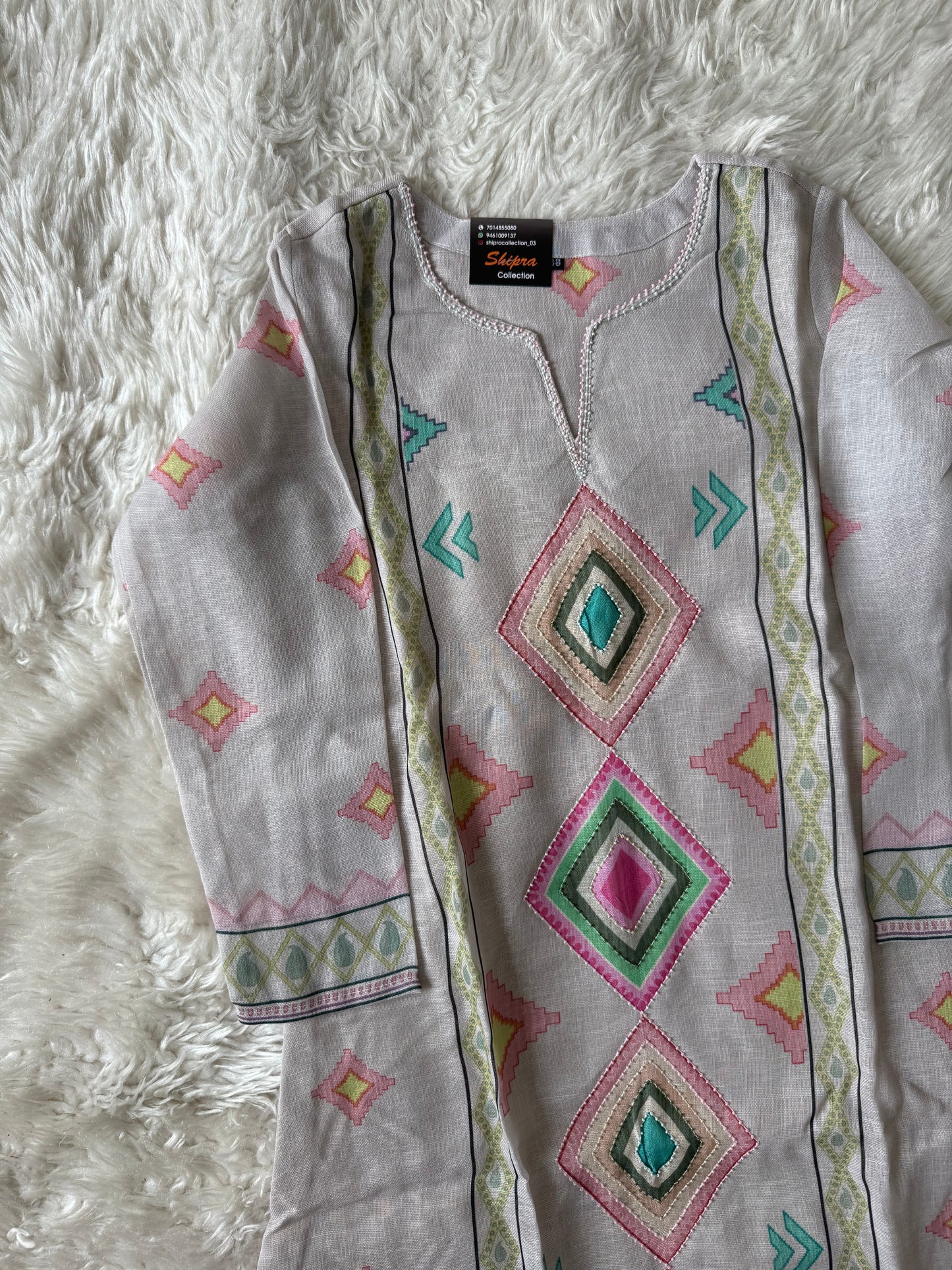 Linen Kurti Pant Dupatta Set