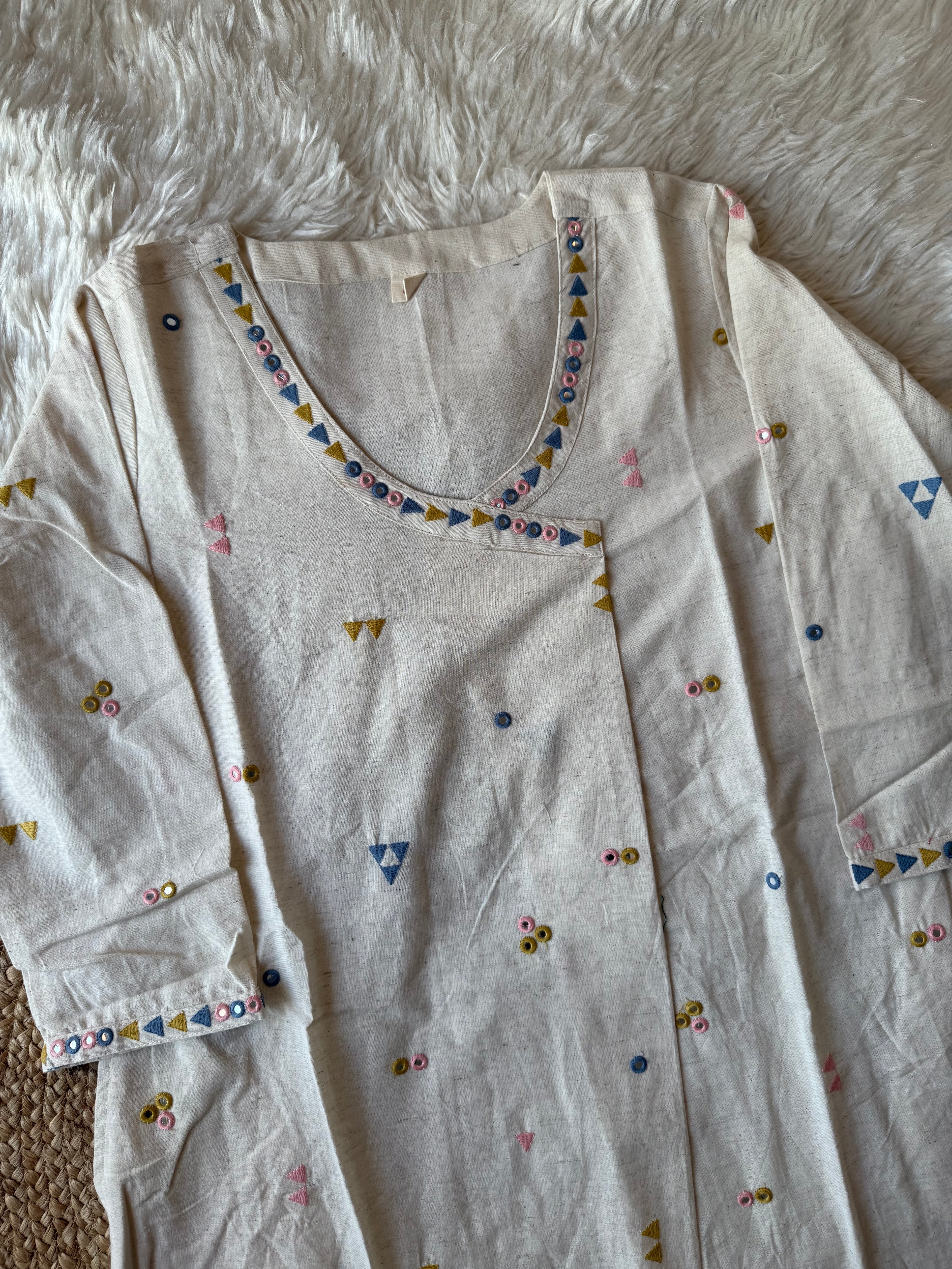 Khadi Cotton Kurti Pant Set