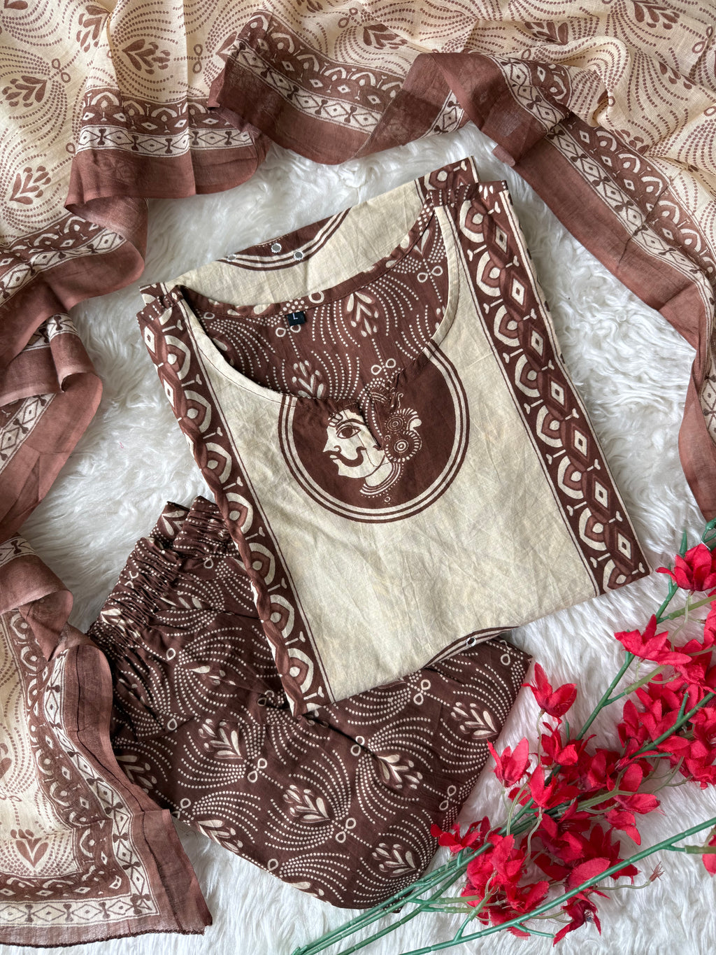 Budget Friendly Kurti Pant Dupatta Set