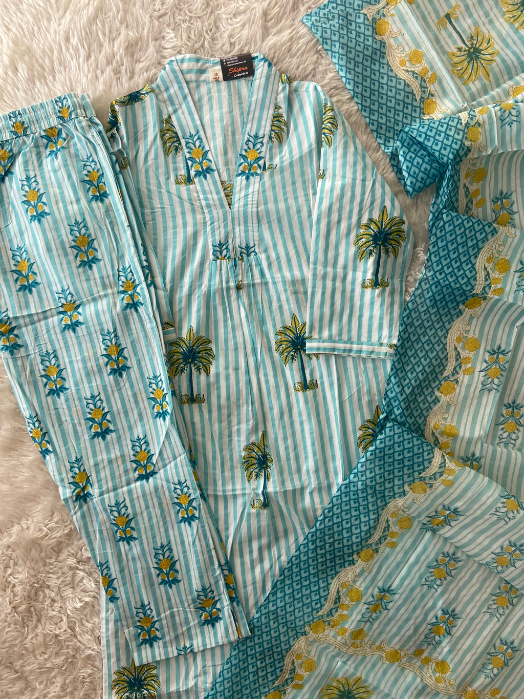 Premium Cotton Kurti Pant Dupatta Set
