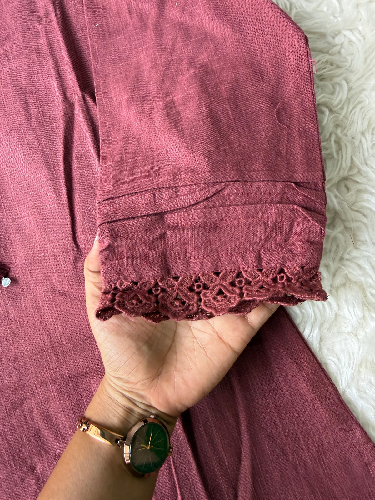 Khadi Cotton Kurti Pant Set
