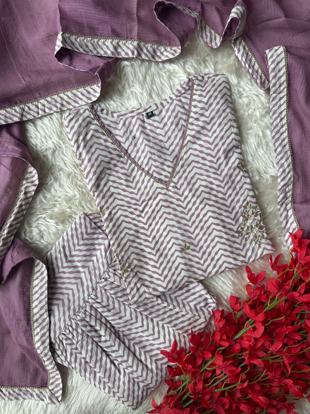 Premium Cotton Kurti Sharara Dupatta Set