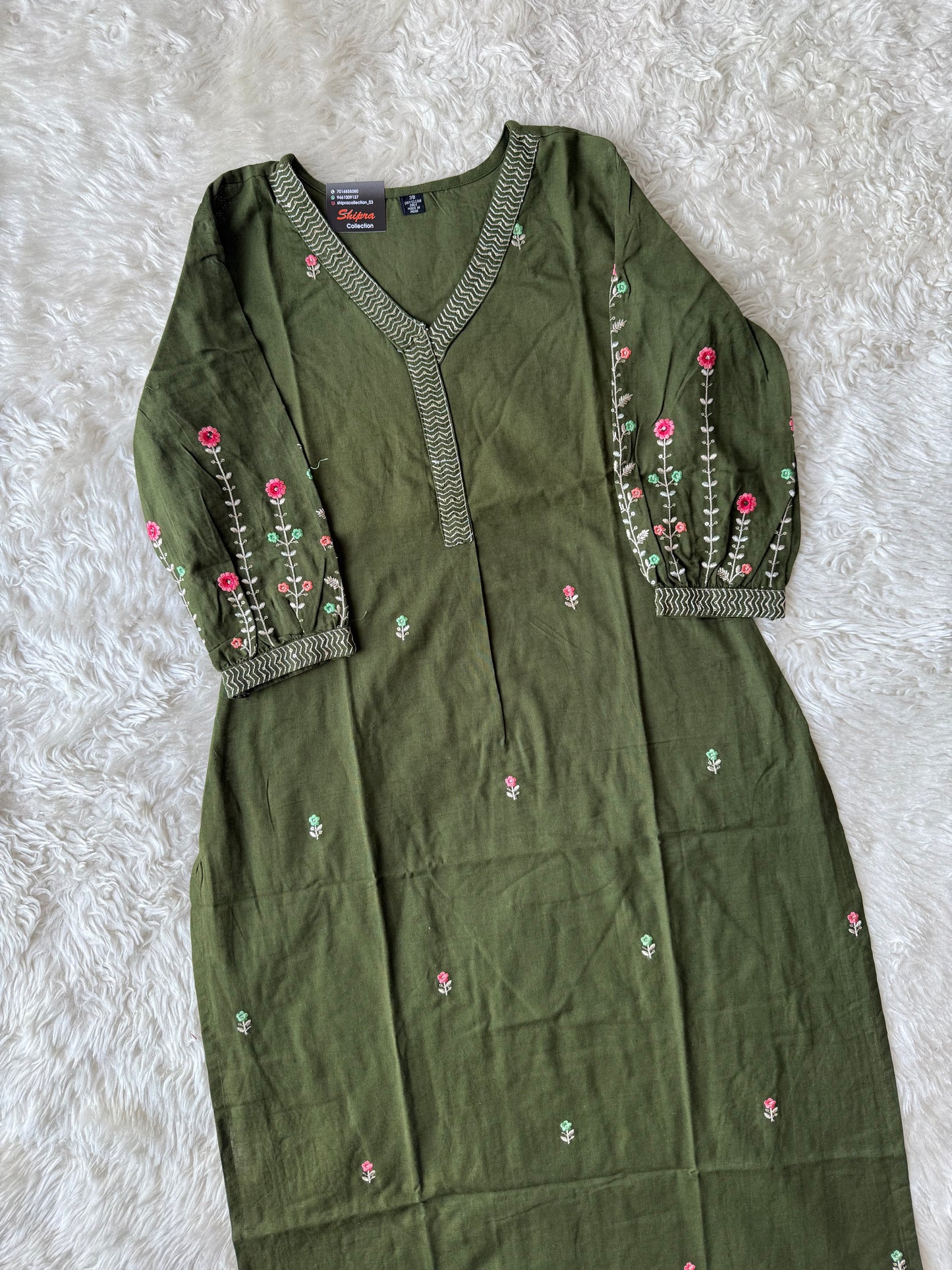 Khadi Cotton Kurti Pant Set