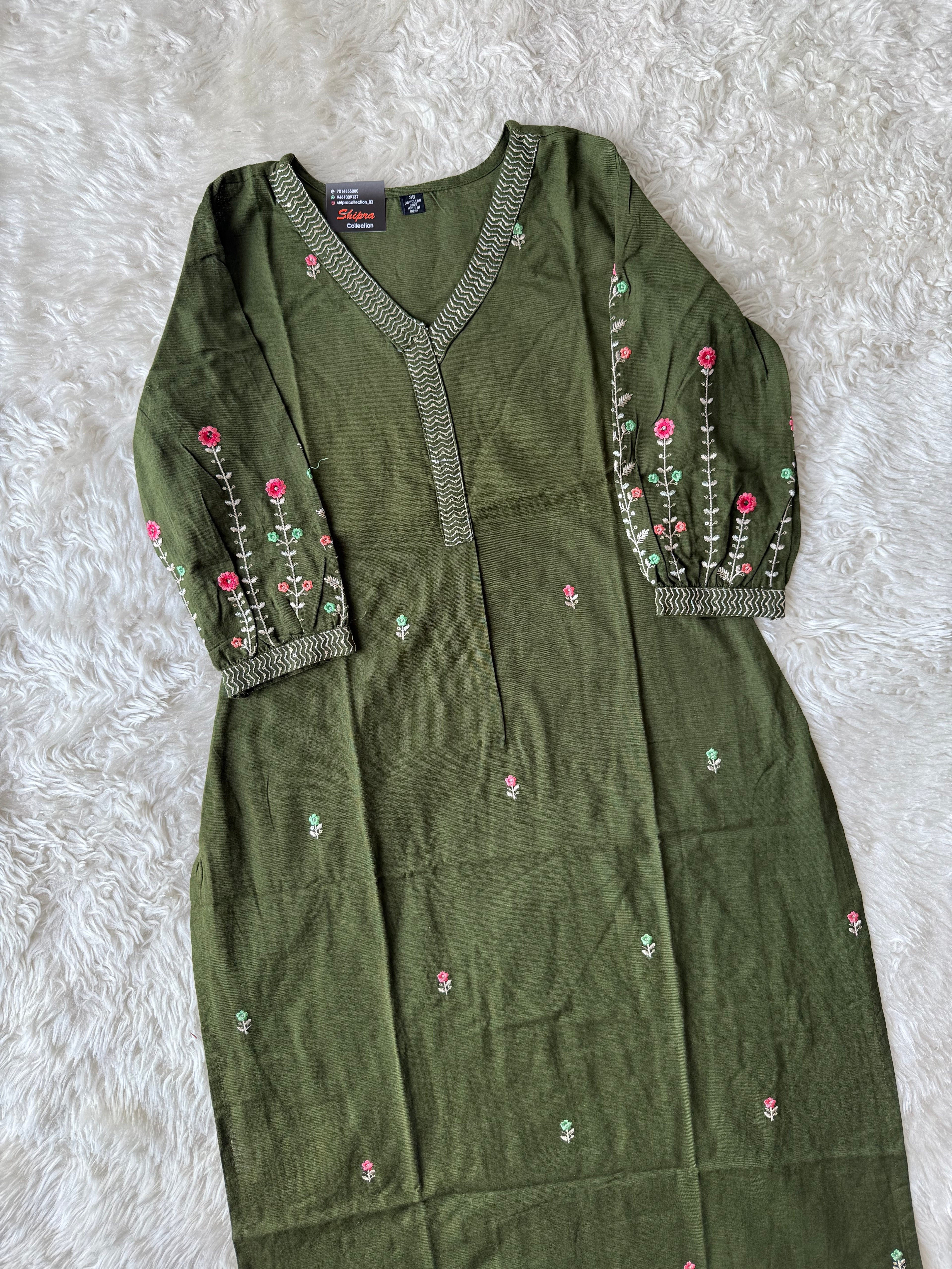 Khadi Cotton Kurti Pant Set